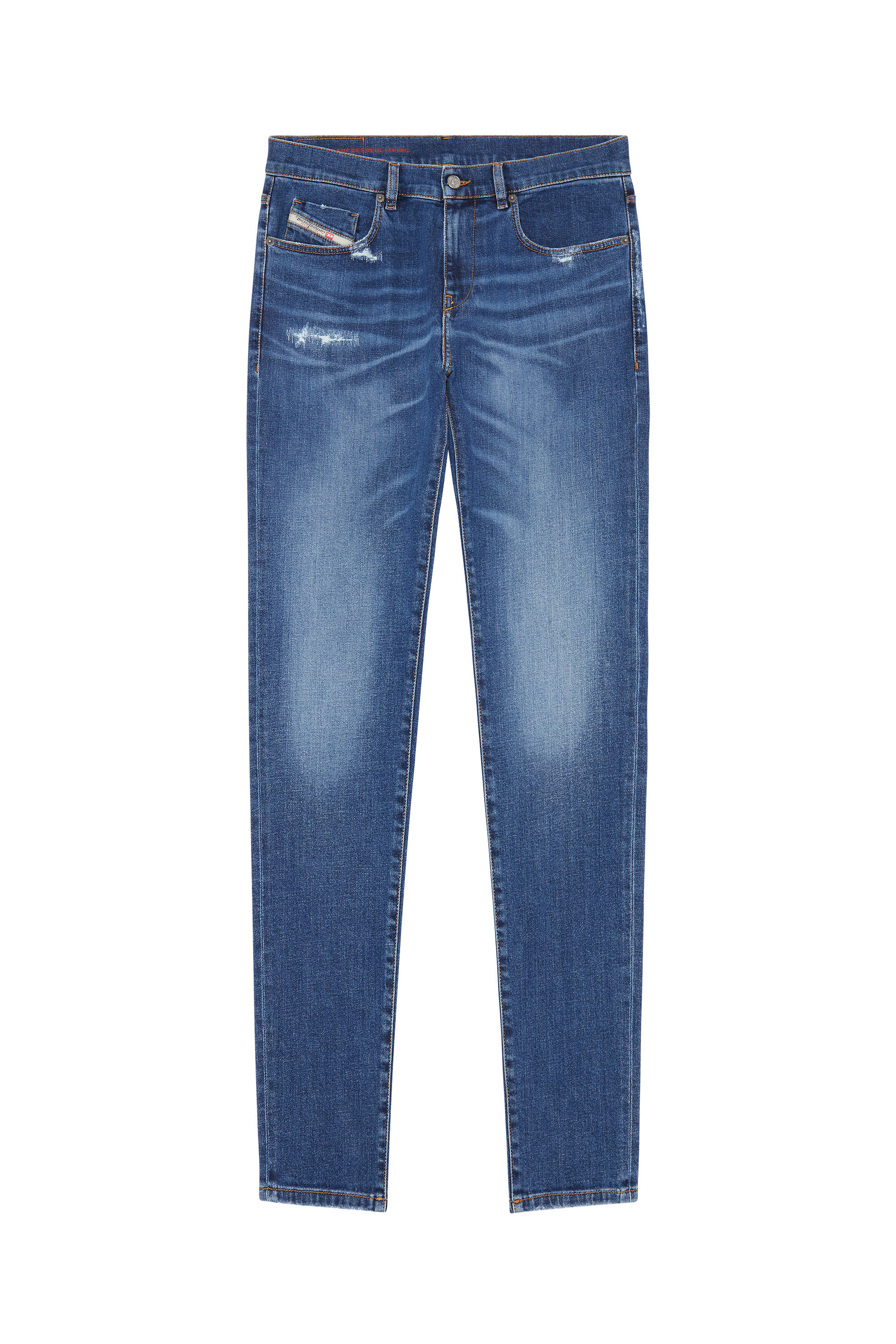 Diesel - 2019 D-STRUKT 09E07 Slim Jeans, Medium blue - Image 2