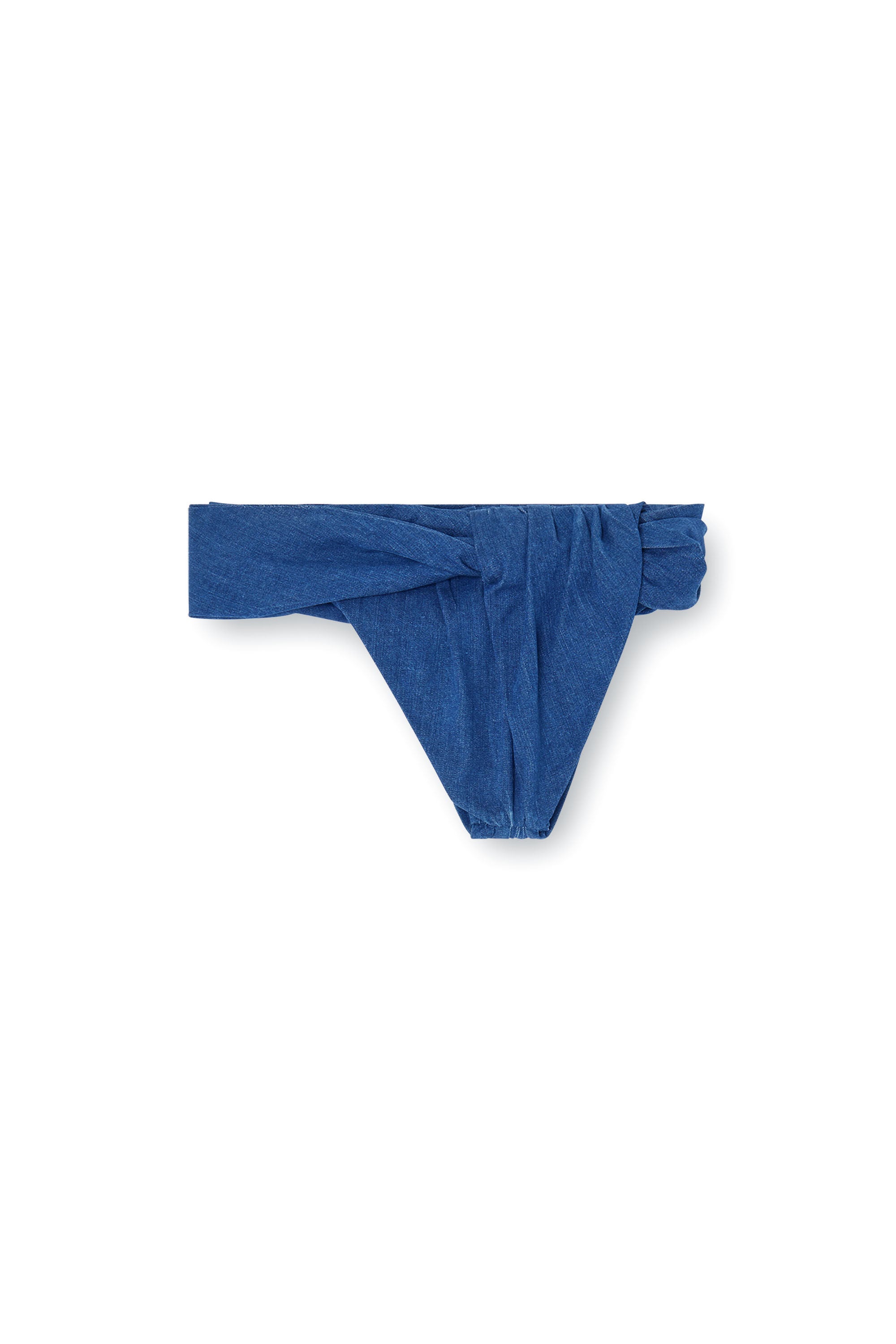 Diesel - DE-ILVY-FSJ, Woman's Twisted hot pants in denim in Dark Blue - 2