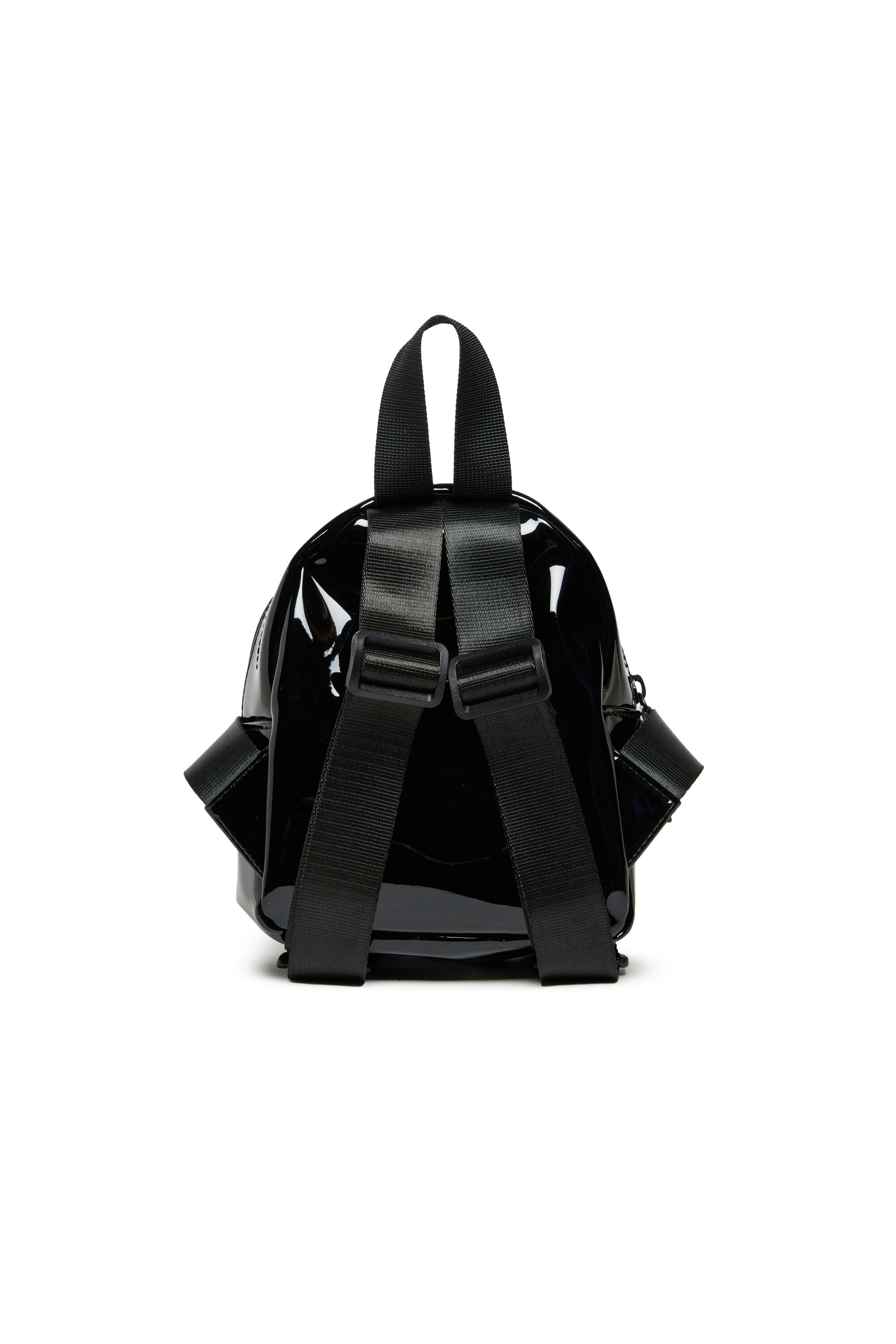 Diesel - WENGLY, Woman's WENGLY-Glossy backpack with embossed logo in Black - 2