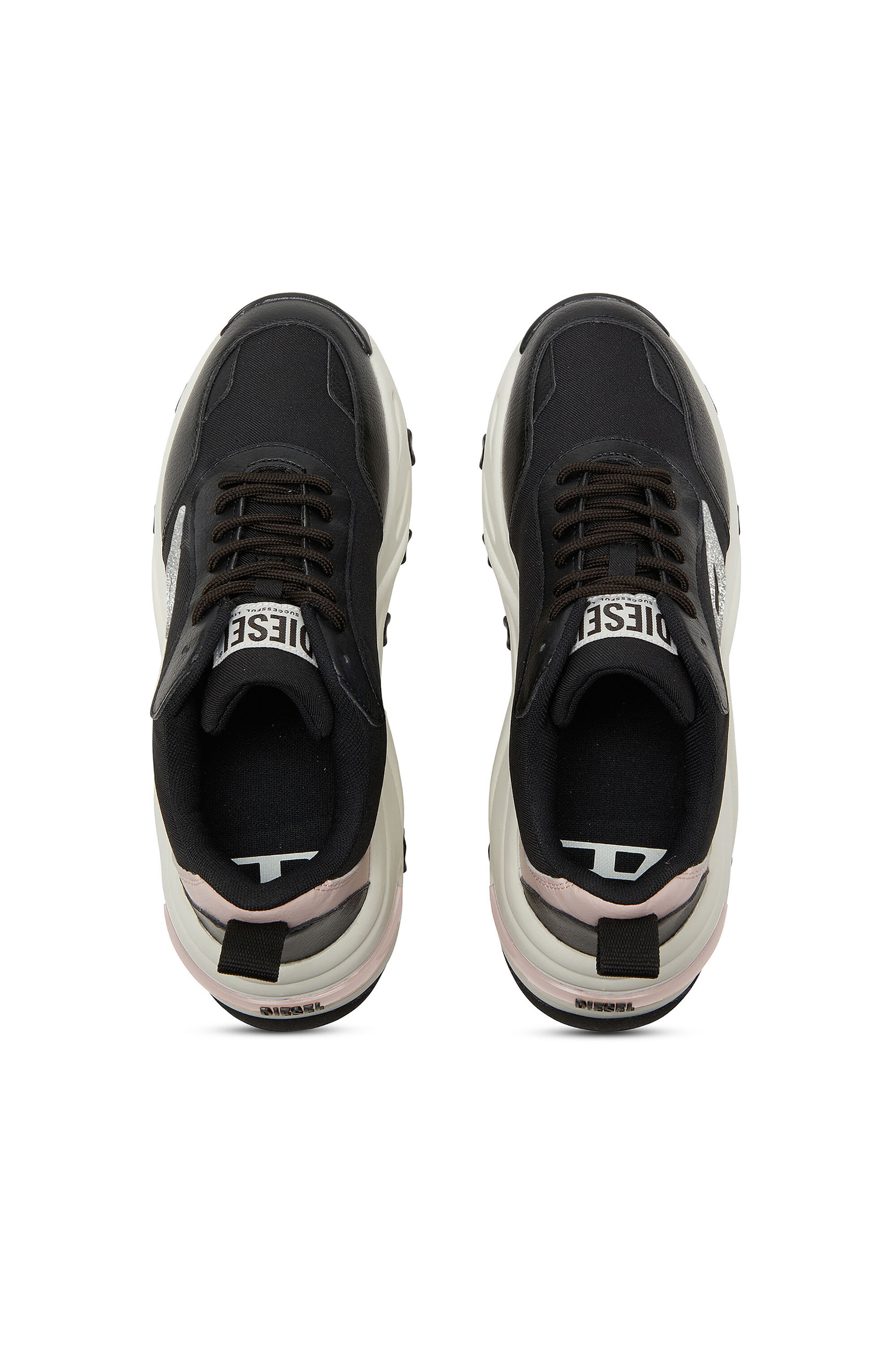 Diesel - S-SAVANNAH TULU W, Woman's S-Savannah Sneakers with Diesel logo in Black/Pink - 5