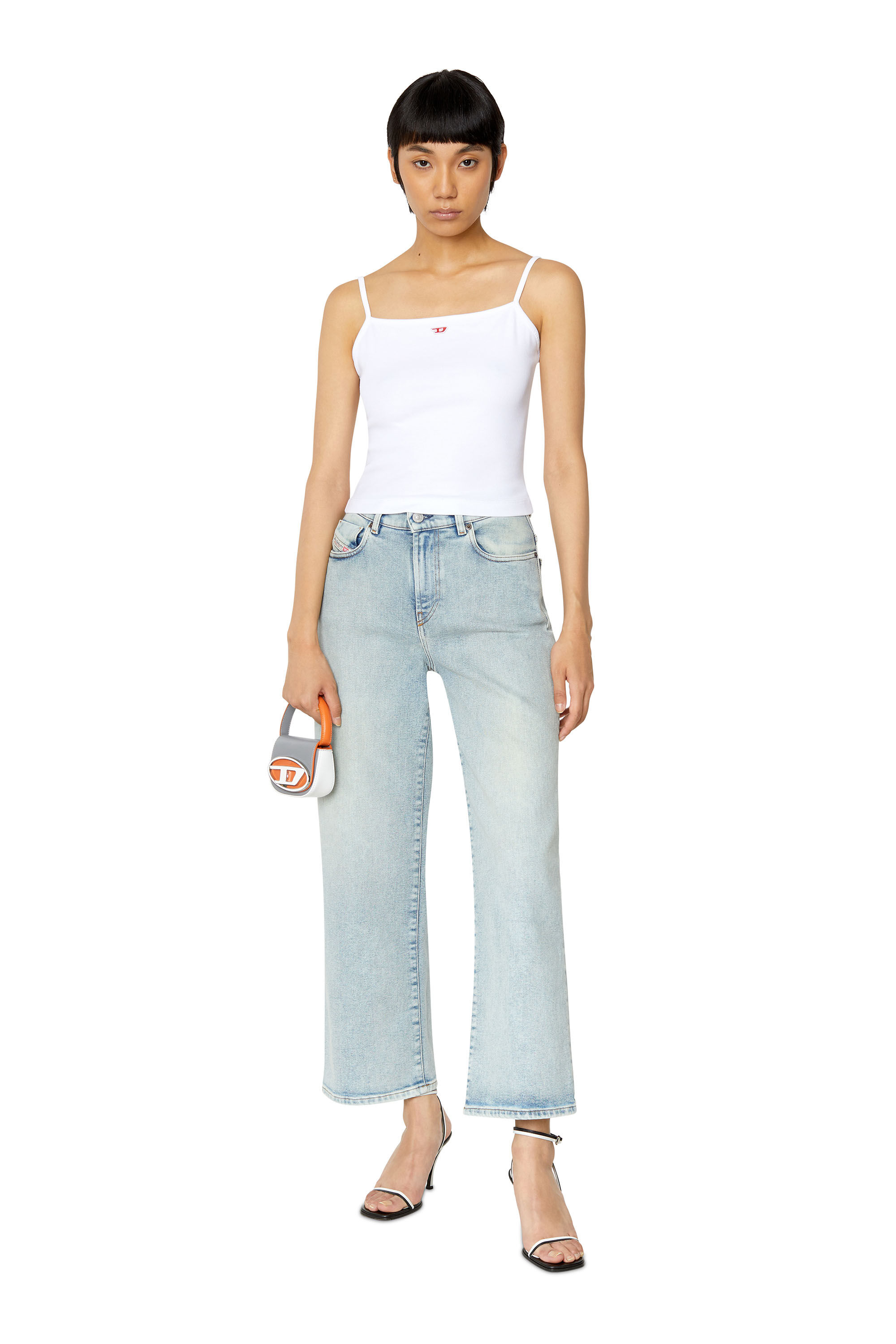 Diesel - 2000 09C08 Bootcut and Flare Jeans, Light Blue - Image 1