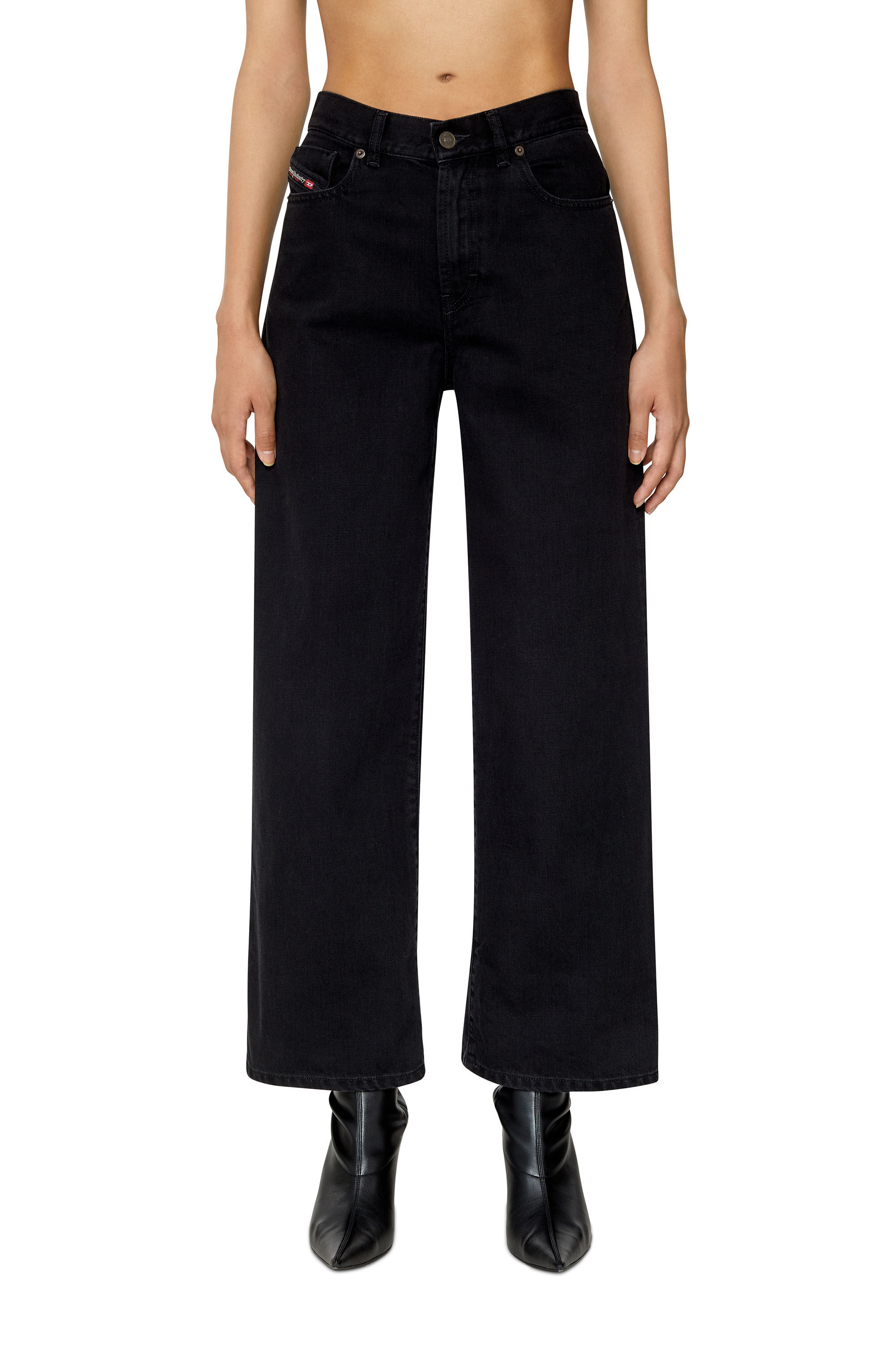 Diesel - Bootcut and Flare Jeans 2000 Widee Z09RL, Woman's Bootcut and Flare Jeans - 2000 Widee in Black/Dark grey - 3