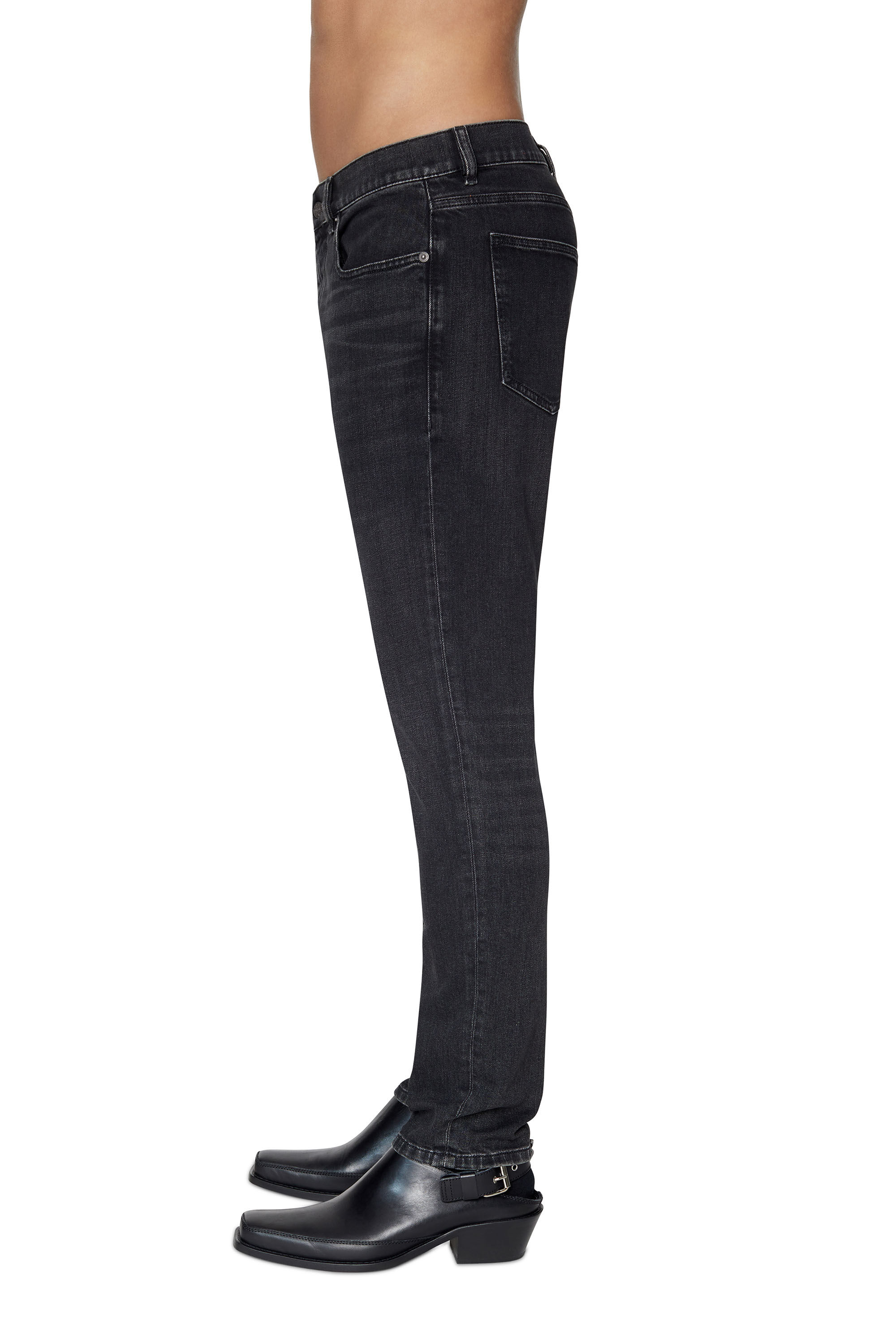 Diesel - 2019 D-Strukt 09B83 Slim Jeans, Black/Dark grey - Image 5