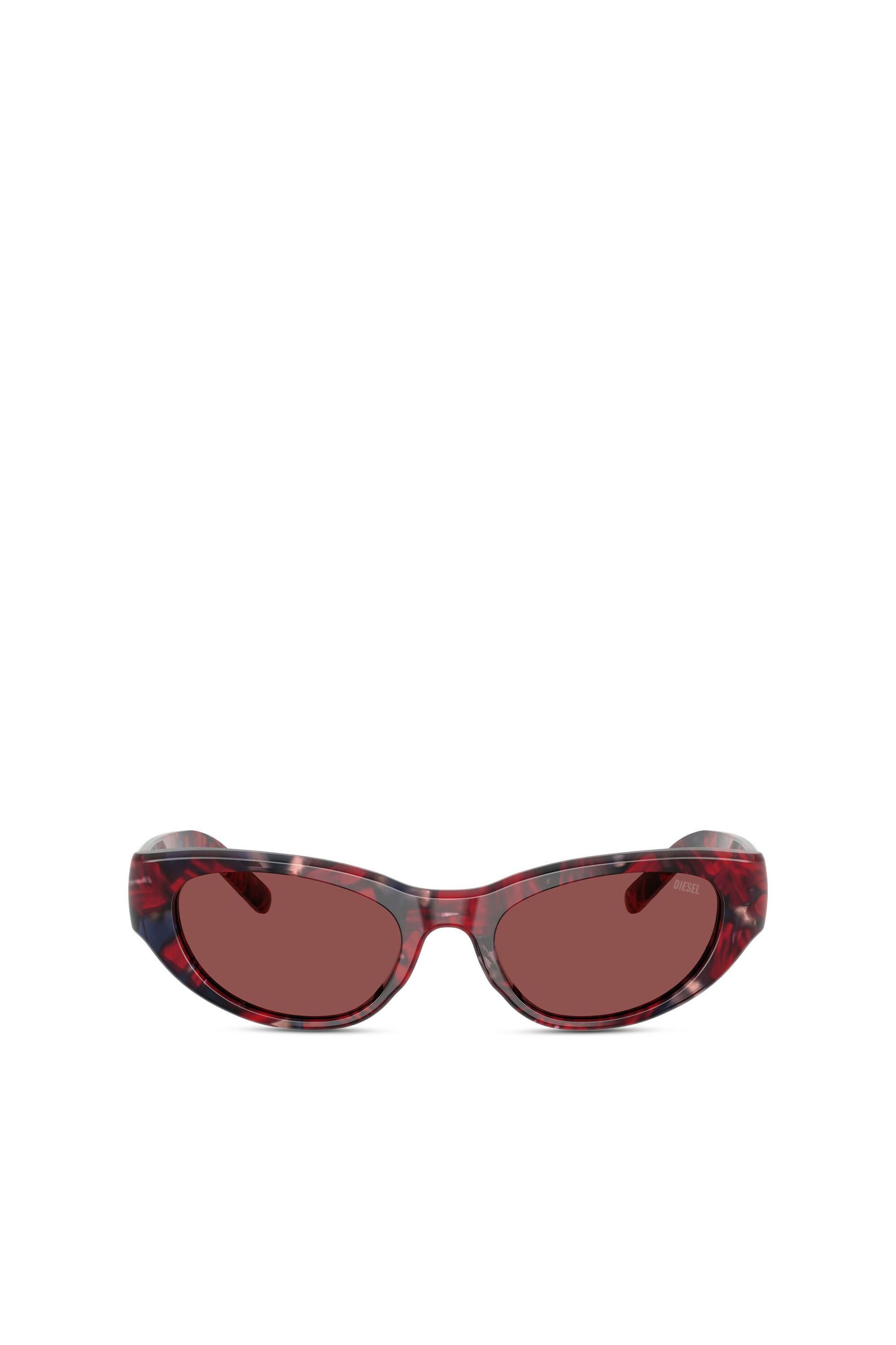 Diesel - 0DL2010U, Unisex's Cat-eye style sunglasses in Red/Brown - 1