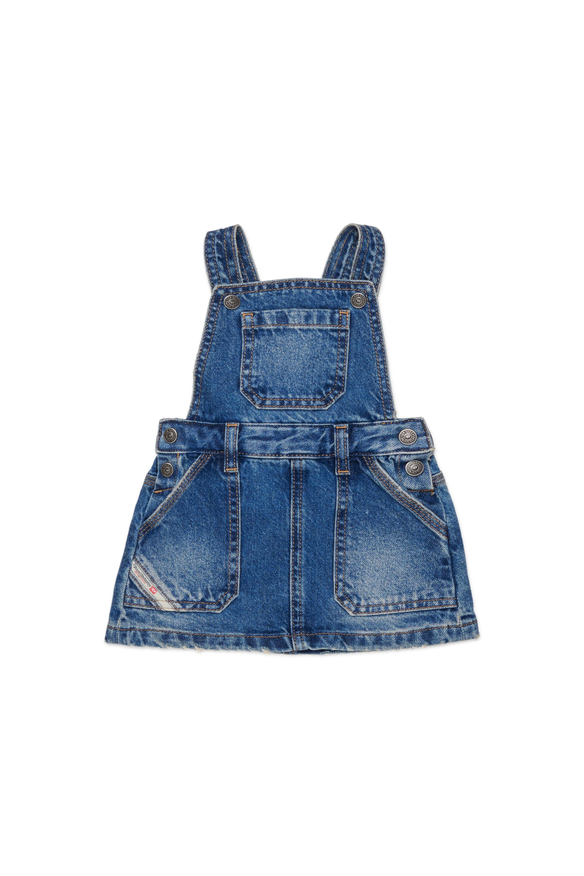 Diesel - JUMIB, Woman's Denim dungaree dress in Medium blue - 1