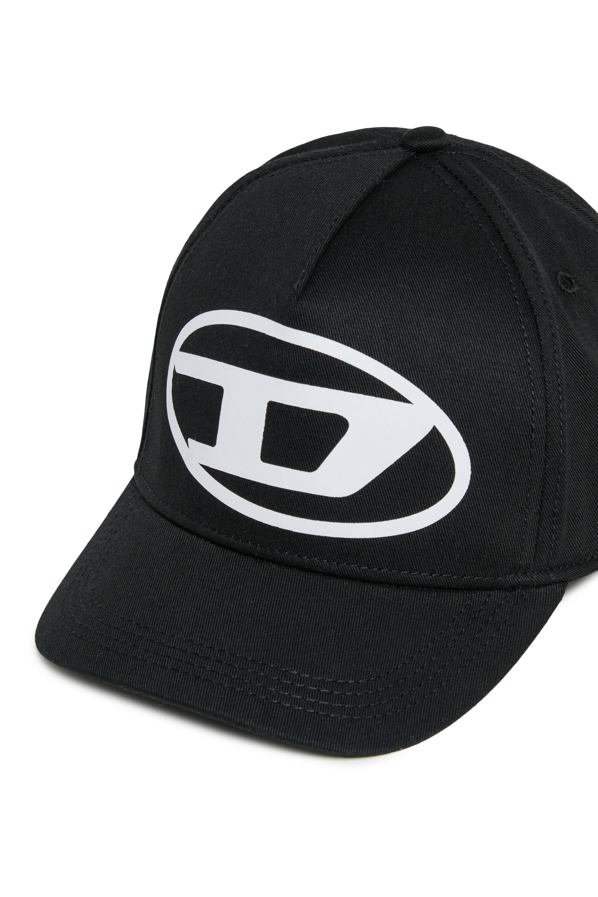 Diesel - FLIMO, Man's Baseball cap with Oval D logo print in Black - 3