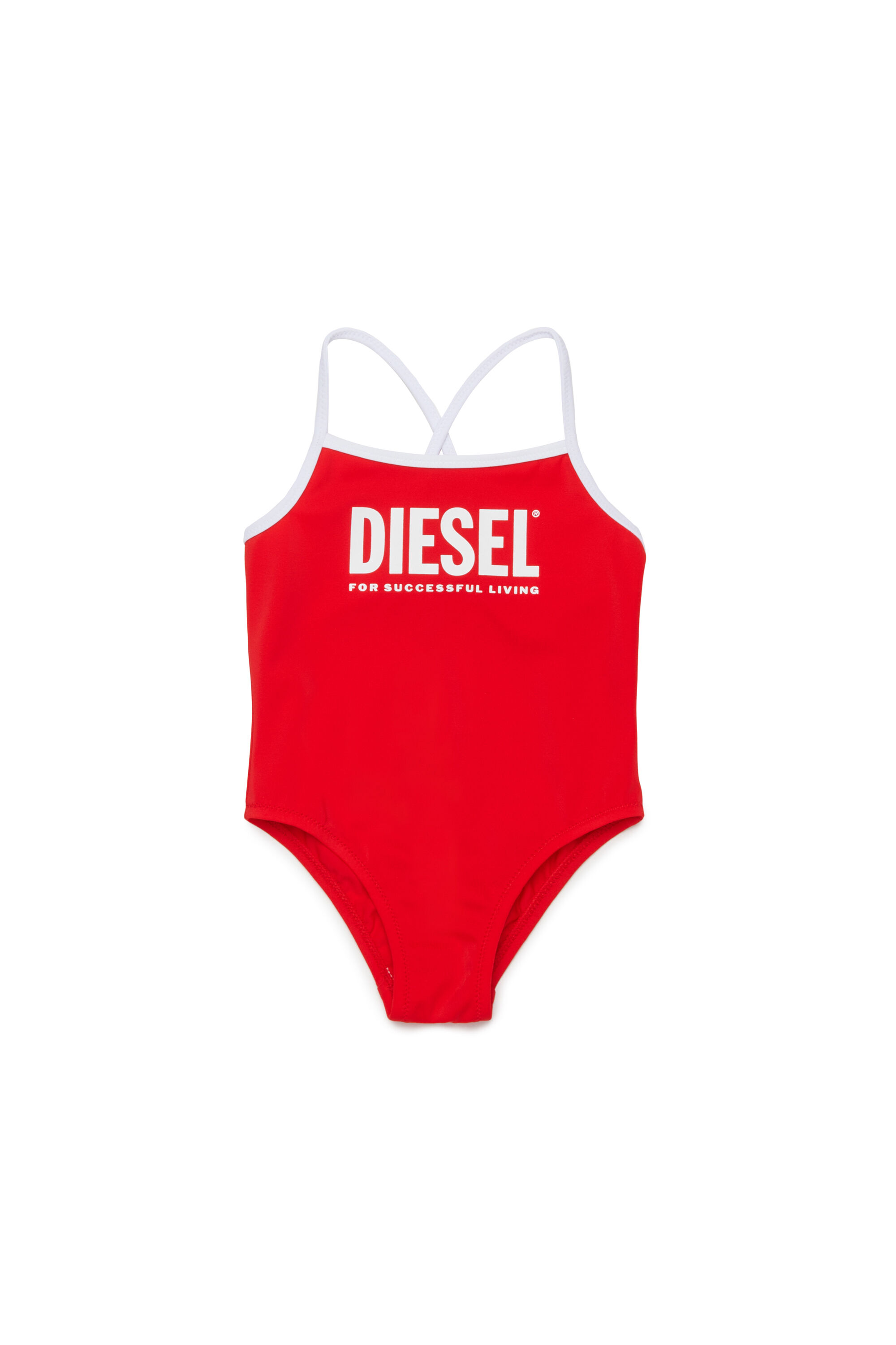 Diesel - MIDIB, Woman's Swimsuit with contrast trims in Red - 1