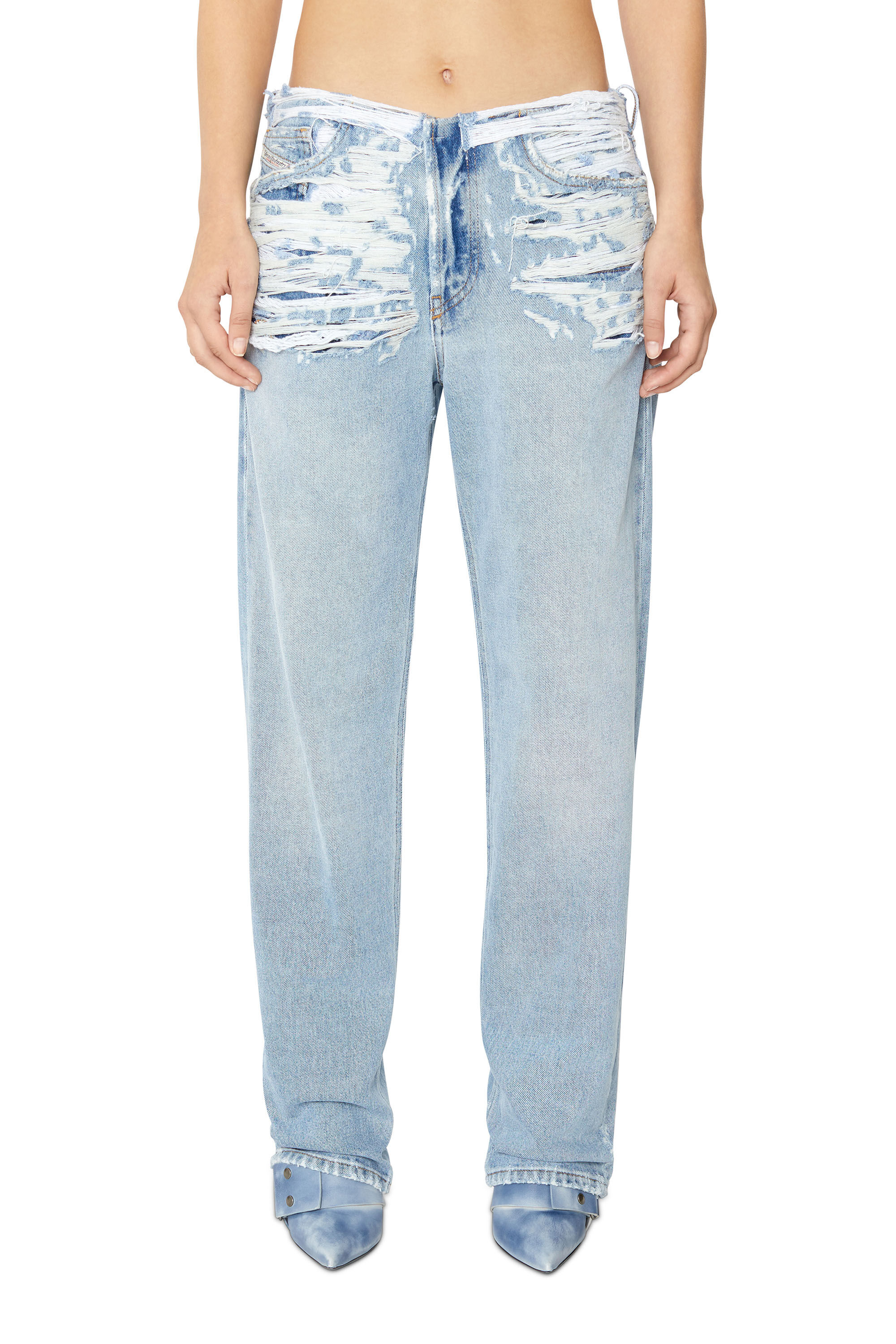 Diesel - D-Ark 007N7 Straight Jeans, Light Blue - Image 3