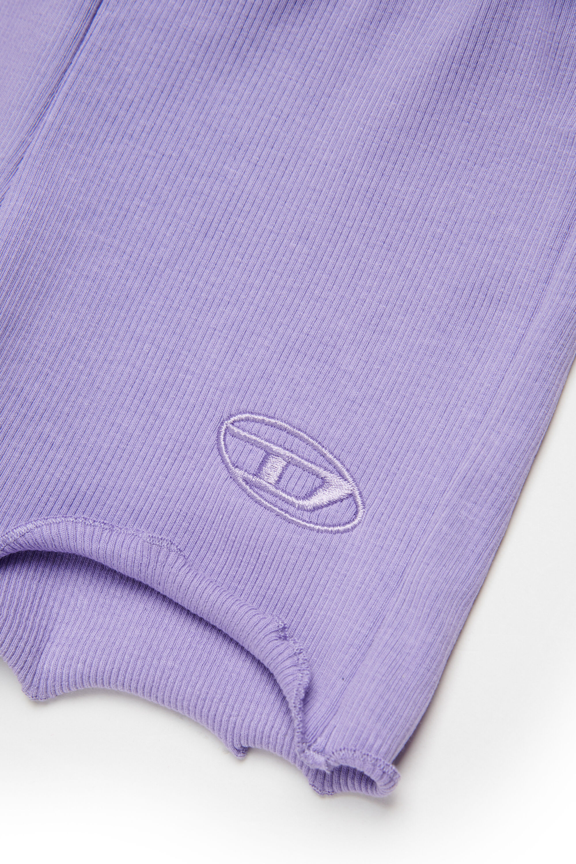 Diesel - PASPYB, Woman's Cotton shorts with rolled hems in Violet - 4