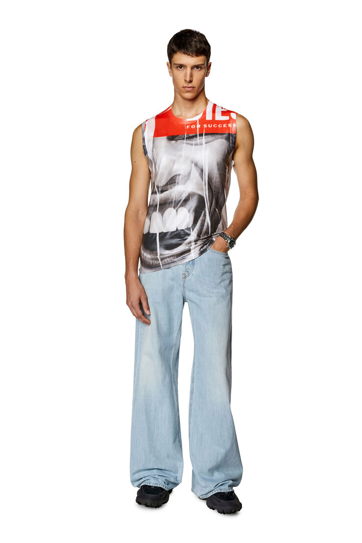 Tank top with smile print