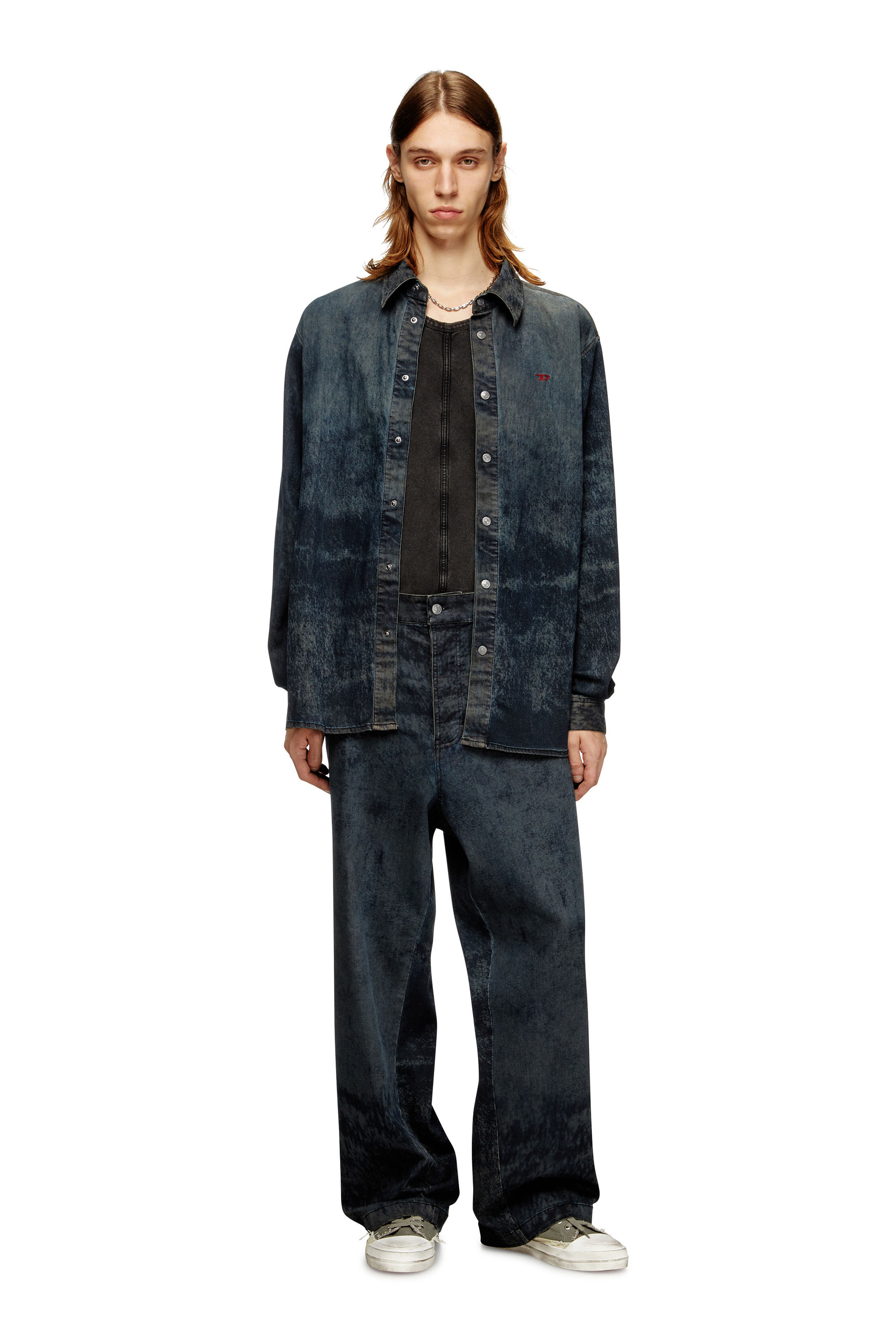 Diesel - P-LIVERY-B, Man's Utility pants in cotton blend in Black - 1