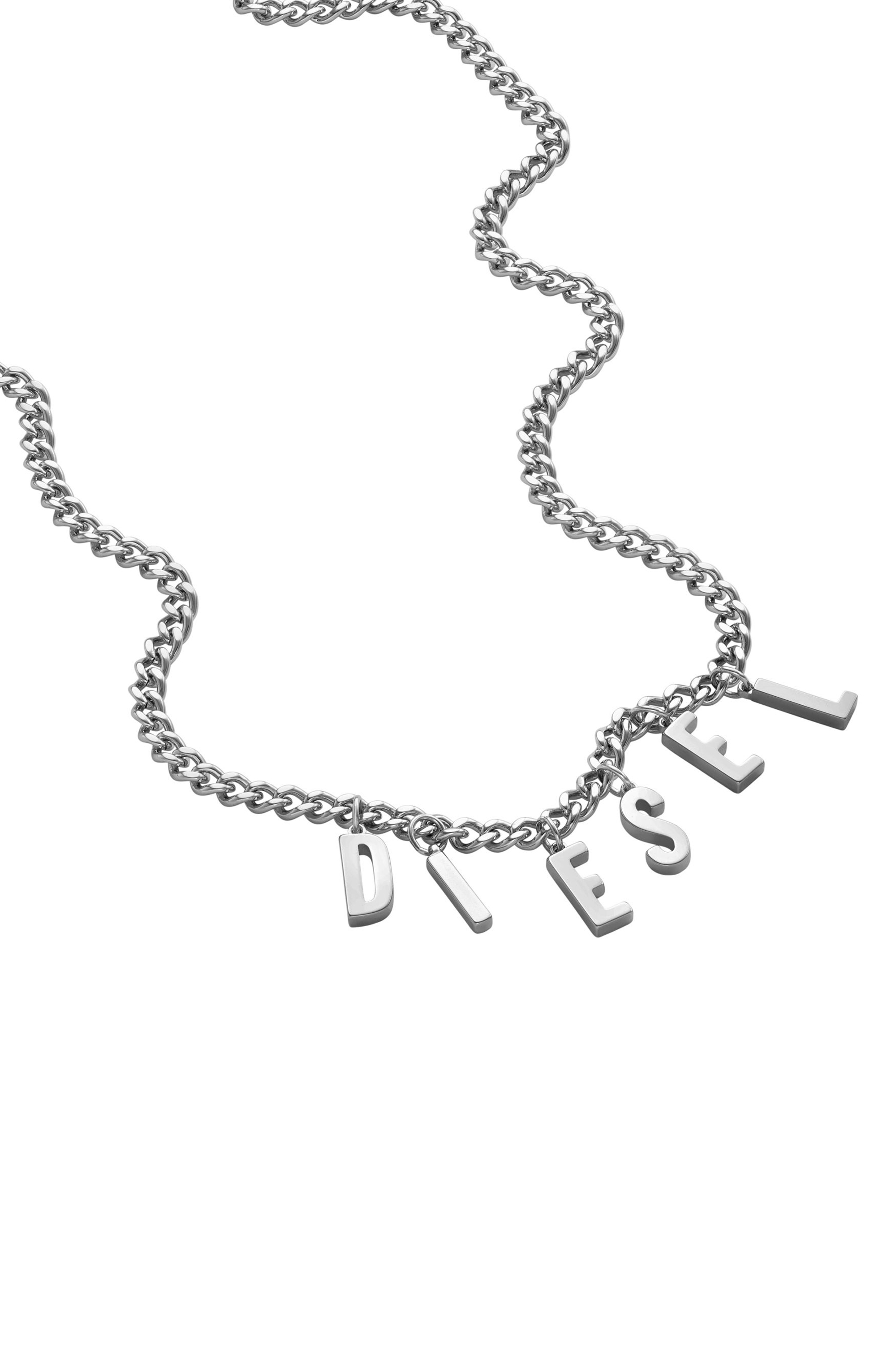 Diesel - DX1494, Man Stainless steel chain necklace in Silver - Image 1
