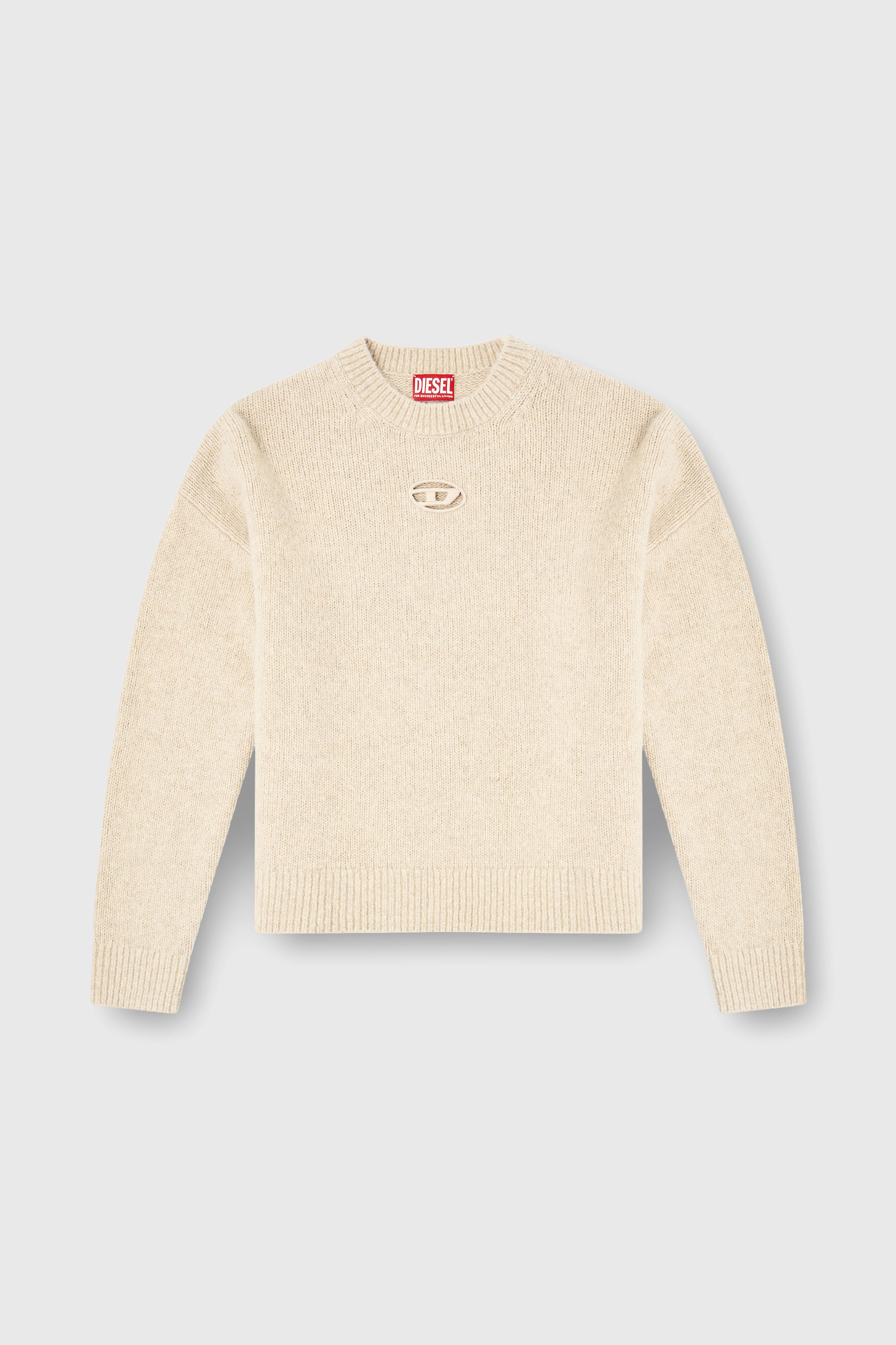 Diesel - M-AREETA, Woman's Jumper in wool and alpaca blend in Beige - 2