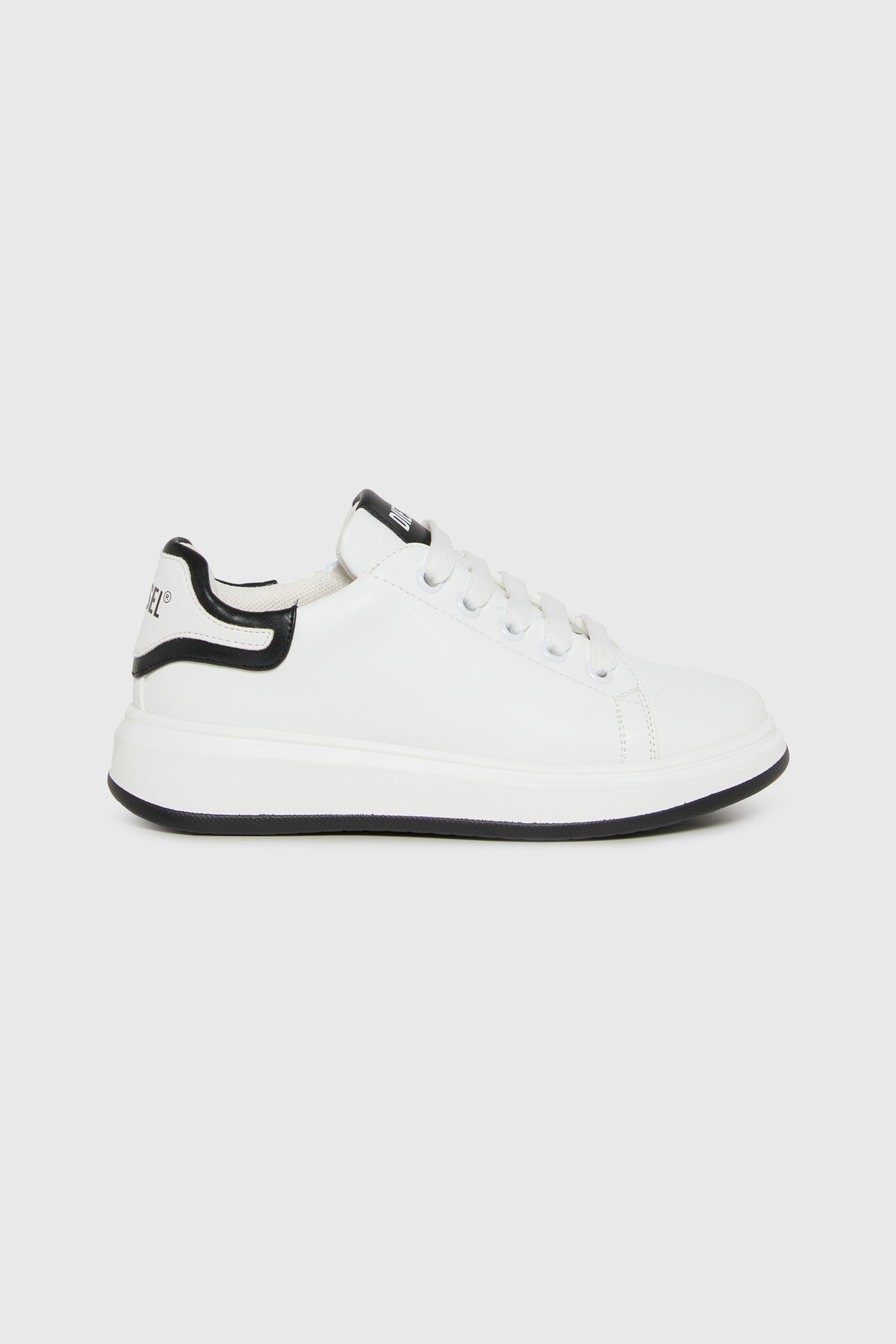 Diesel - S-MEQUIPLA, Unisex's S-MEQUIPLA-Sneakers with contrast trims in White/Black - 1
