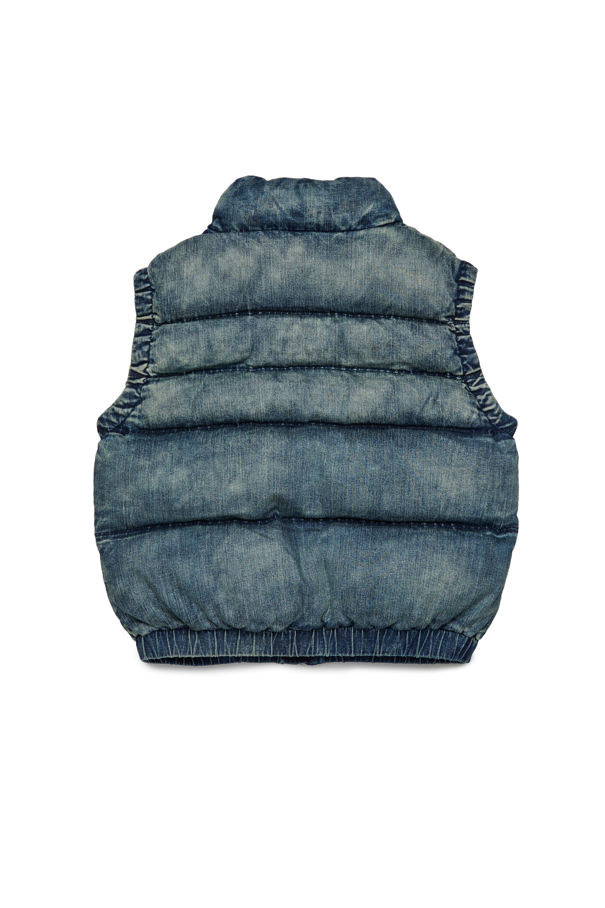 Diesel - JWMONSSL, Unisex's Denim vest with zipper and padding in Dark Blue - 2