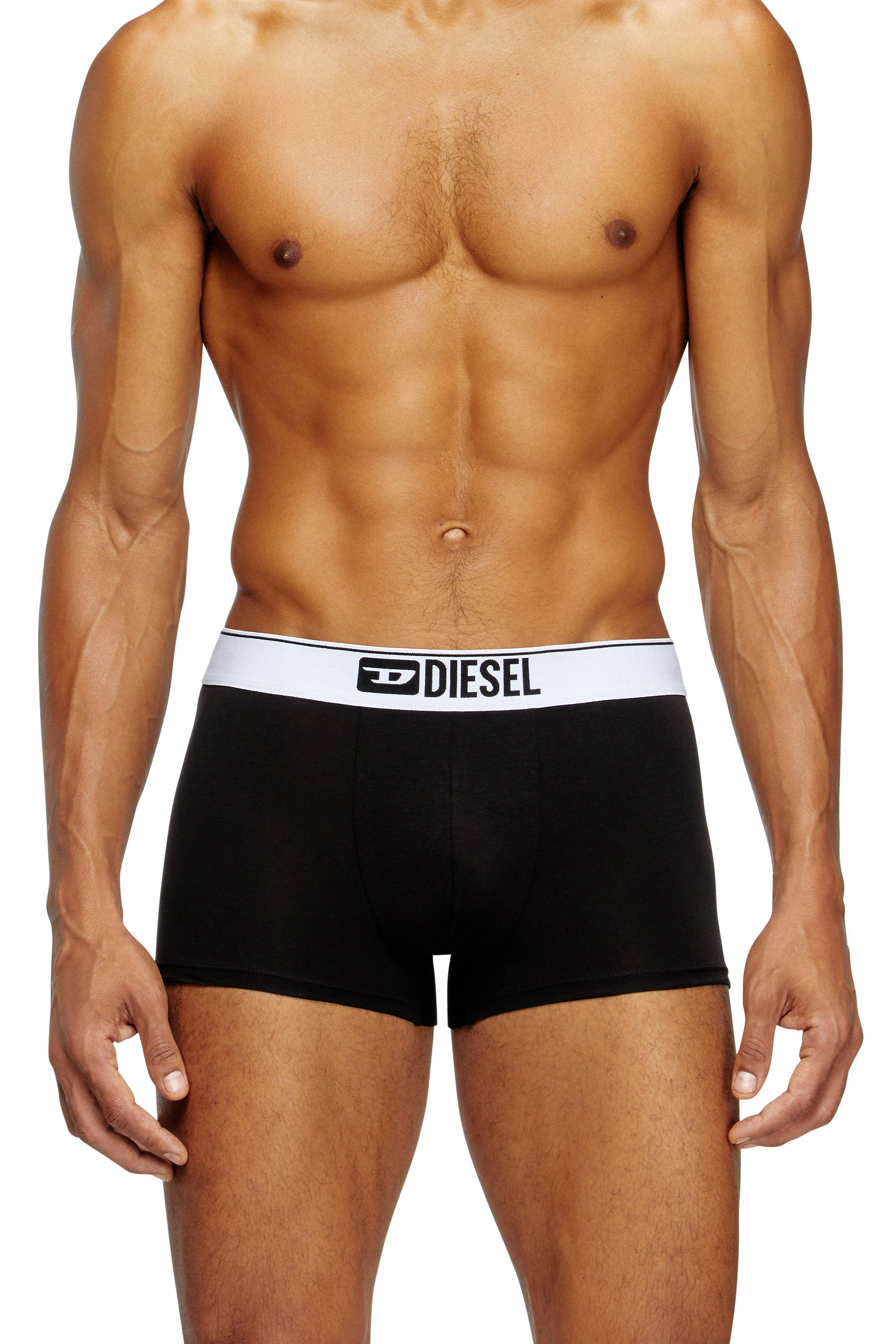 Diesel - UMBX-DAMIENTHREEPACK, Man's Three-pack of plain boxer in Black/White - 3