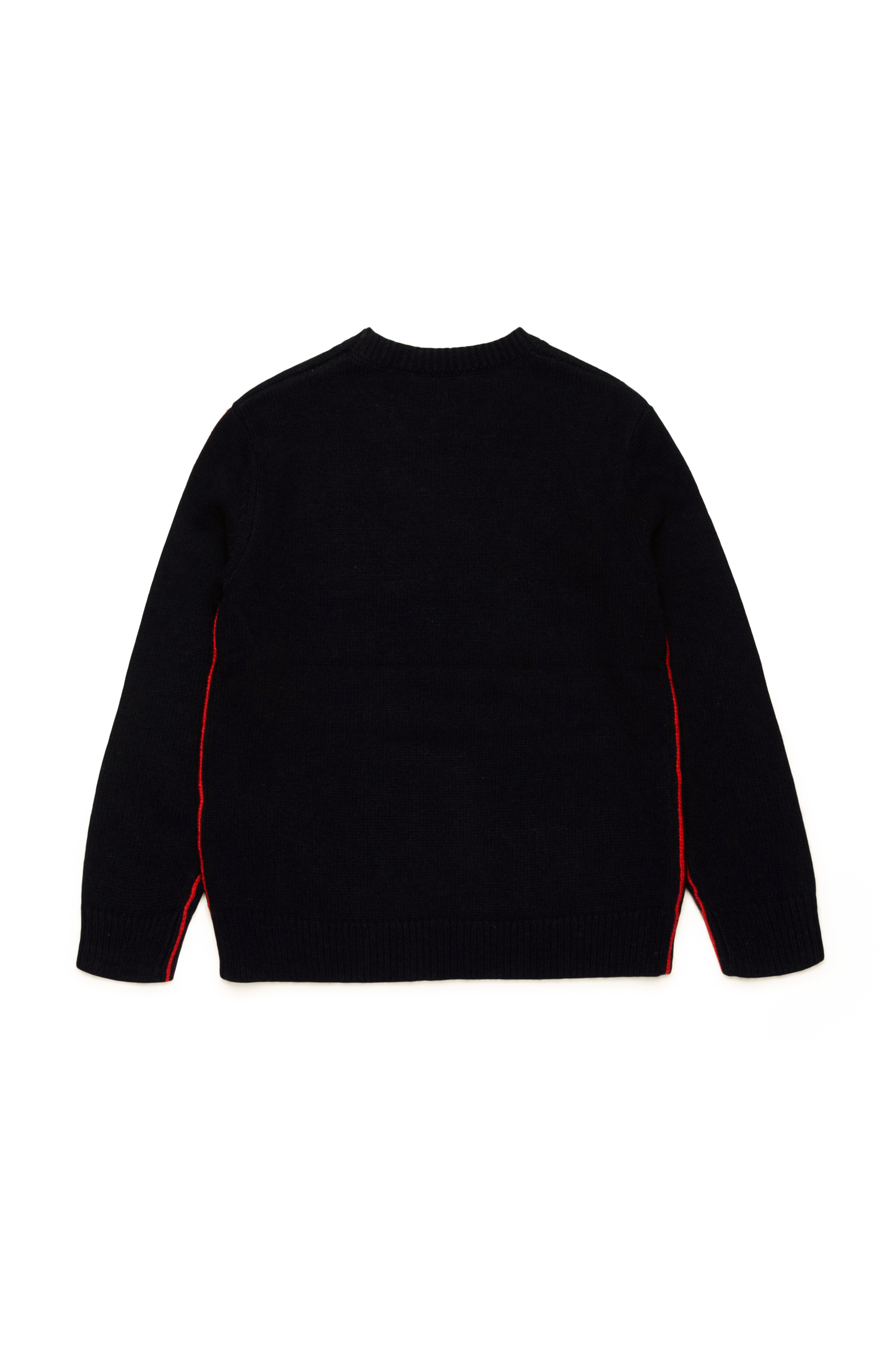 Diesel - KVROMO, Man's Piped jumper in cashmere-enriched blend in Black - 2