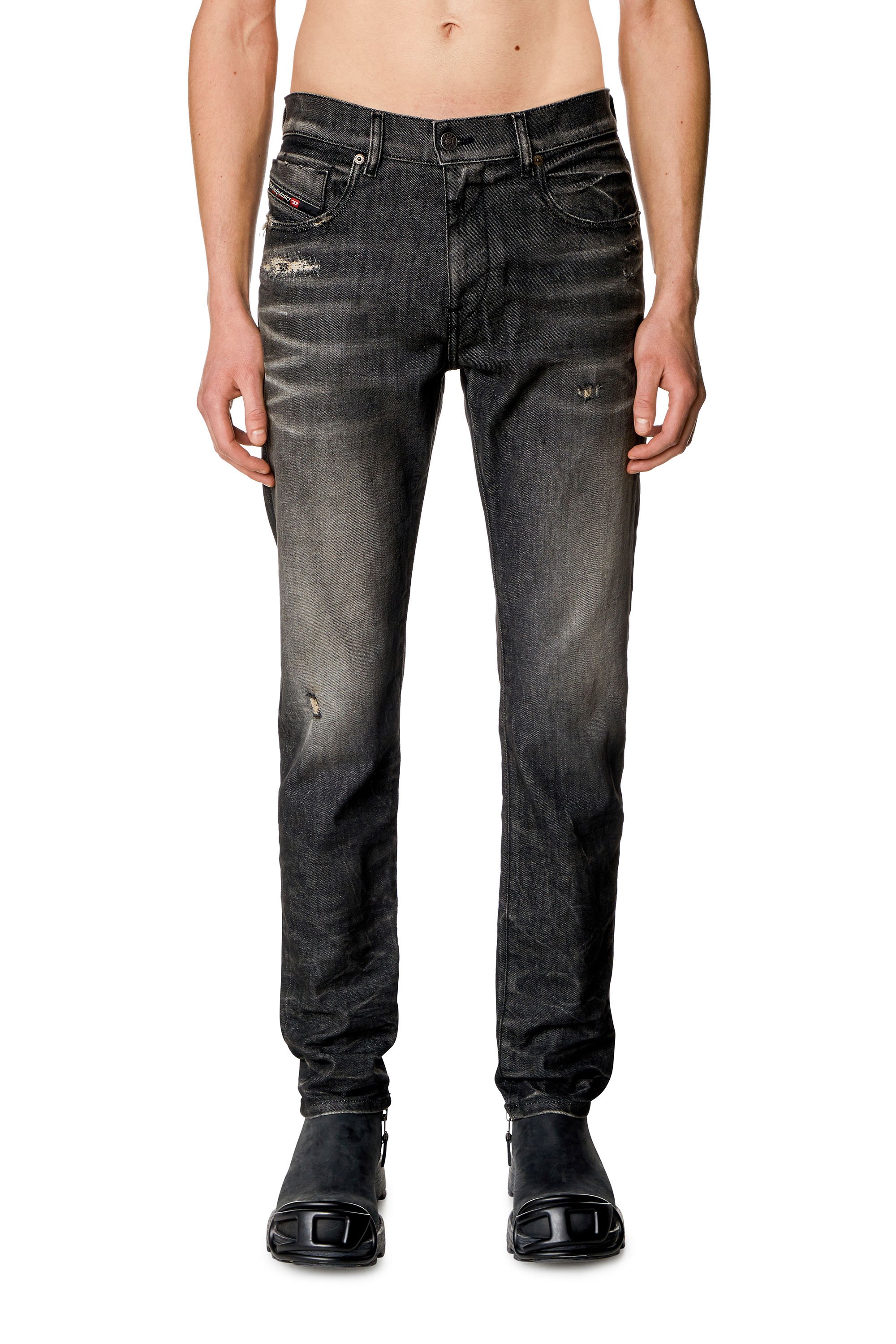 Diesel - Slim Jeans 2019 D-Strukt 09H51, Black/Dark grey - Image 2