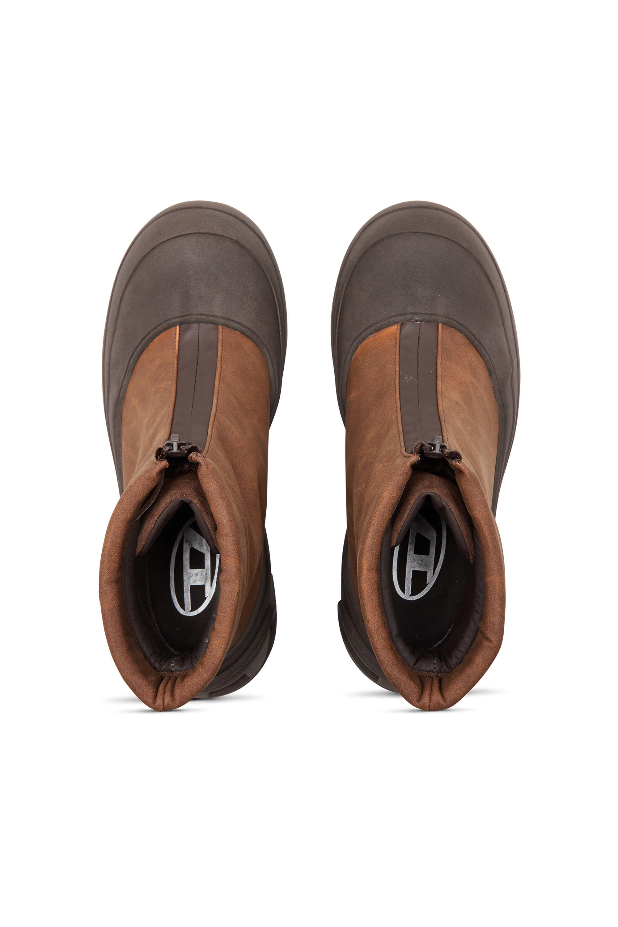 D-DONALD CH, Brown Diesel - D-DONALD CH, Man's D-Donald-Rubber-trimmed ankle boots in Brown - 4