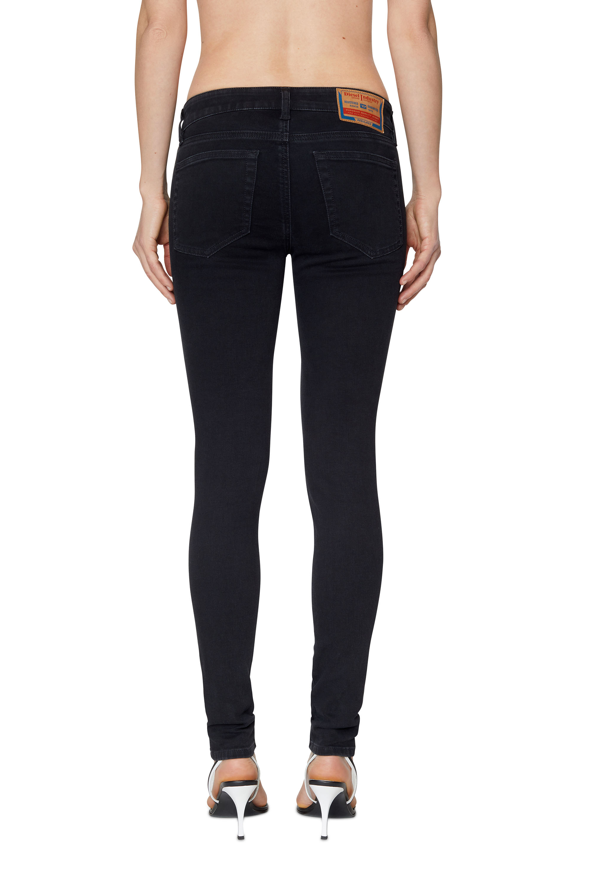 Diesel - 2018 Slandy low Z69VW Super skinny Jeans, Black/Dark grey - Image 2