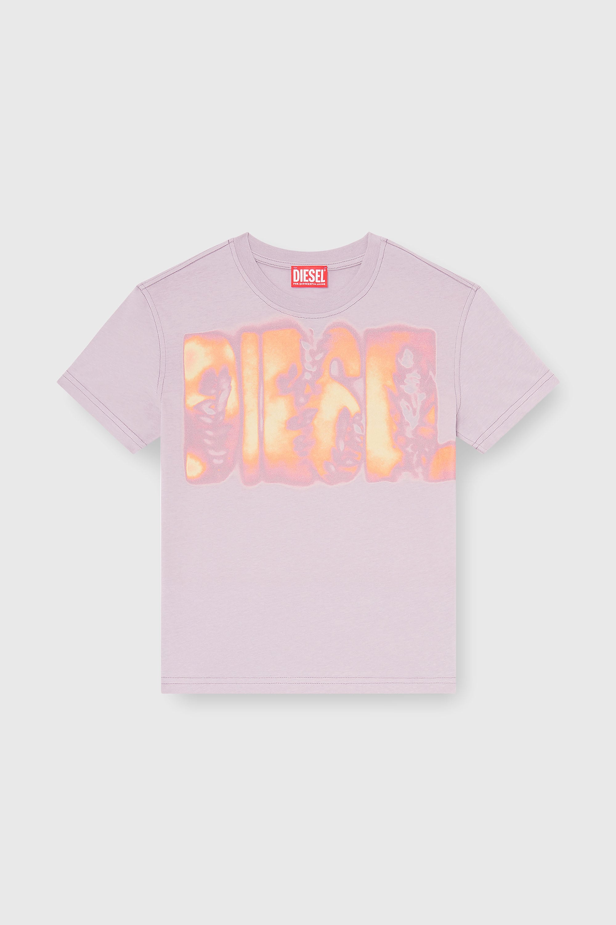 Diesel - T-ILA-AA3, Woman's Slim jersey T-shirt with graphic print in Lilac - 2