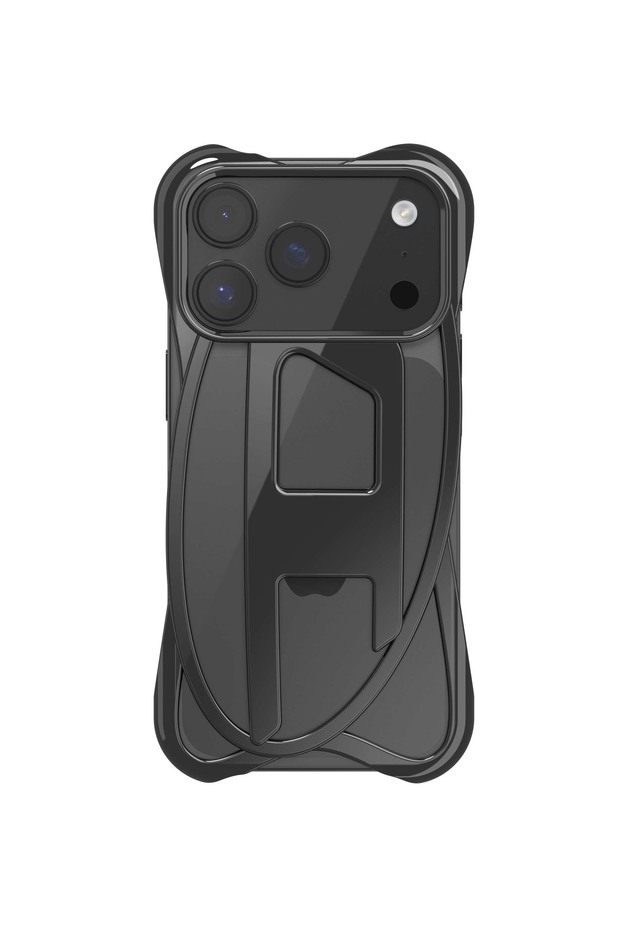 Diesel - 60448  D FRAME CASE, Unisex's Caged D glossy case for iPhone 17 Pro in Black - 2