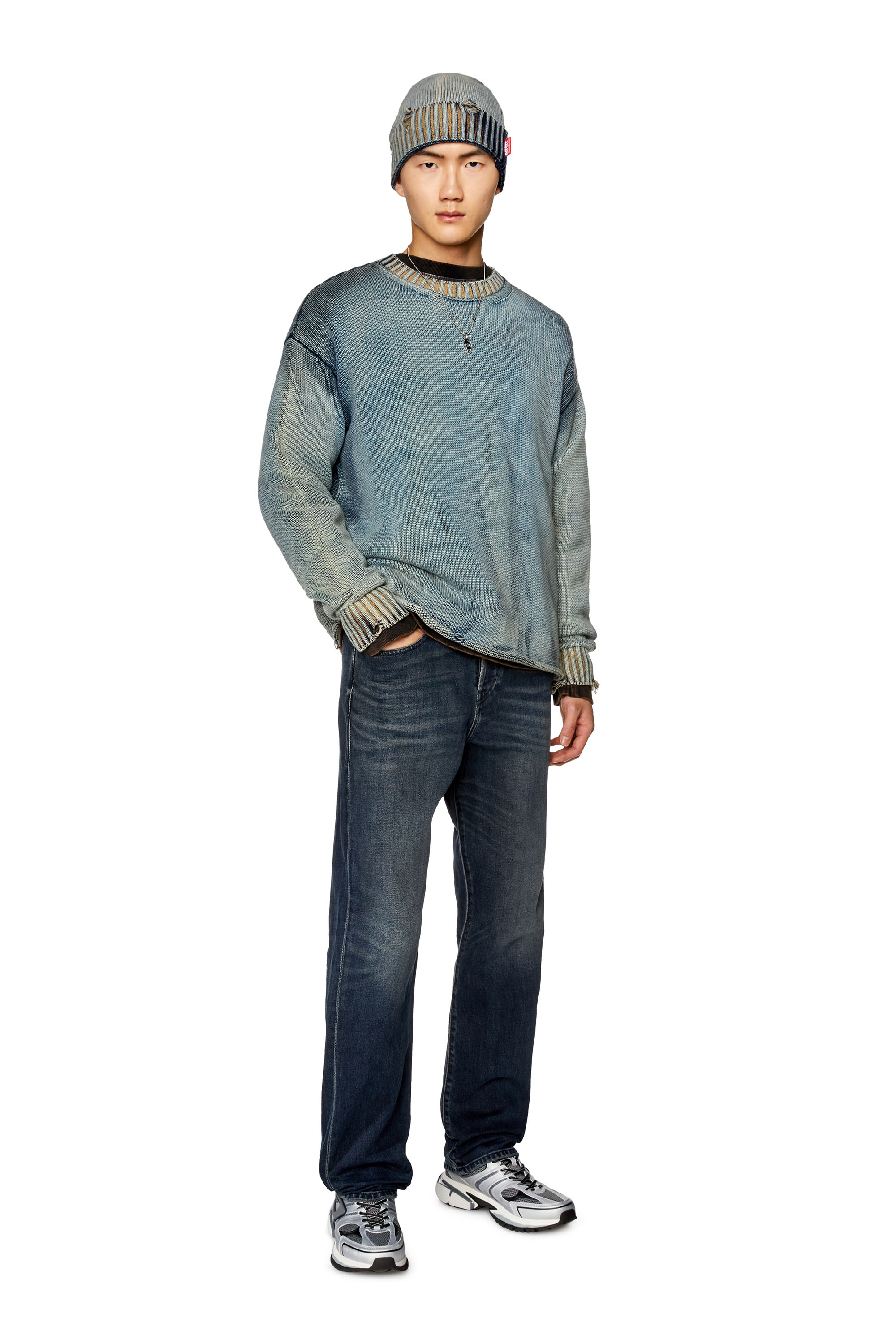 Diesel - 2020 D-Viker 09G40 Straight Jeans, Dark Blue - Image 4