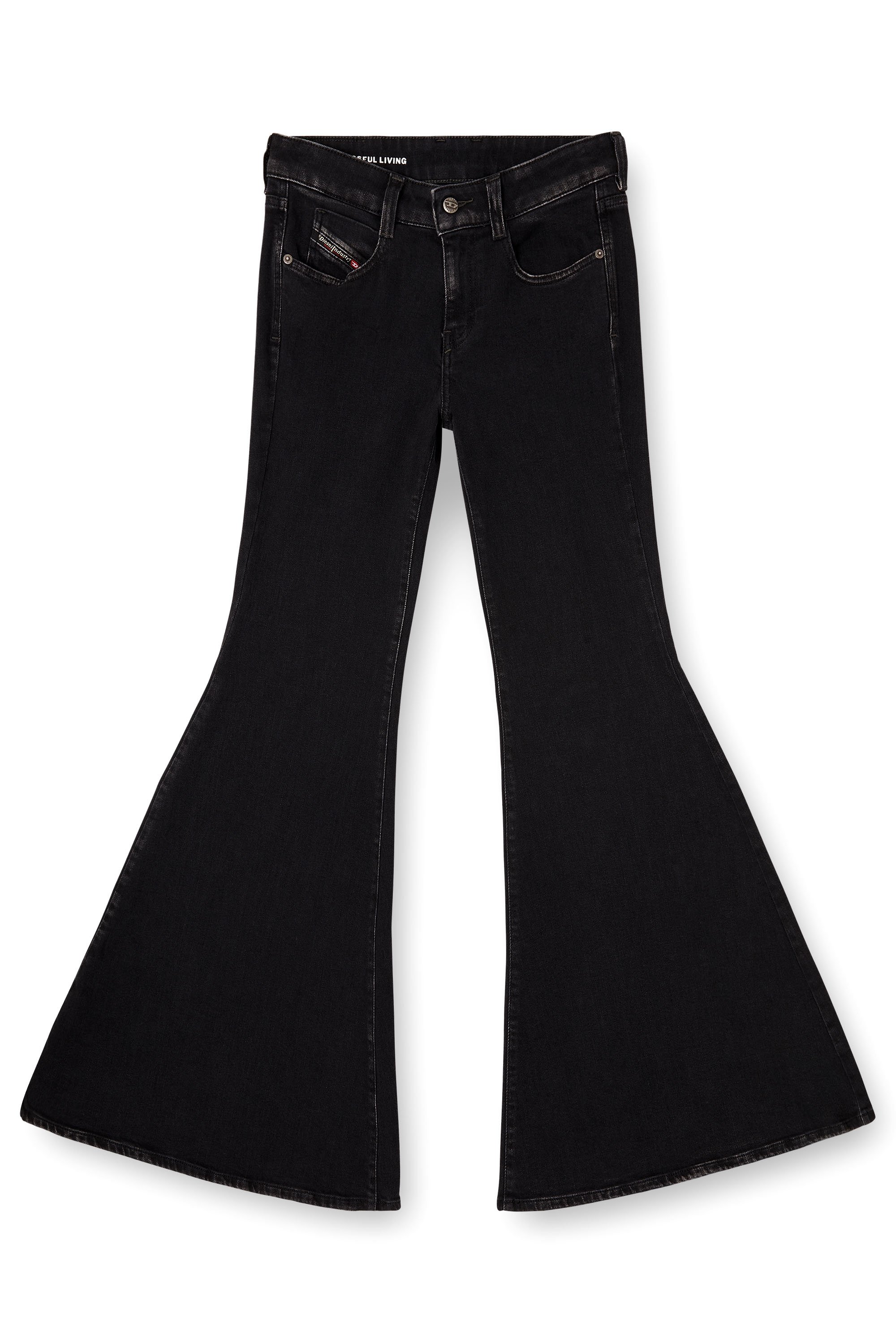 Diesel - Woman's Flare Jeans 1970 D-Bleess 09N89, Black/Dark grey - 3