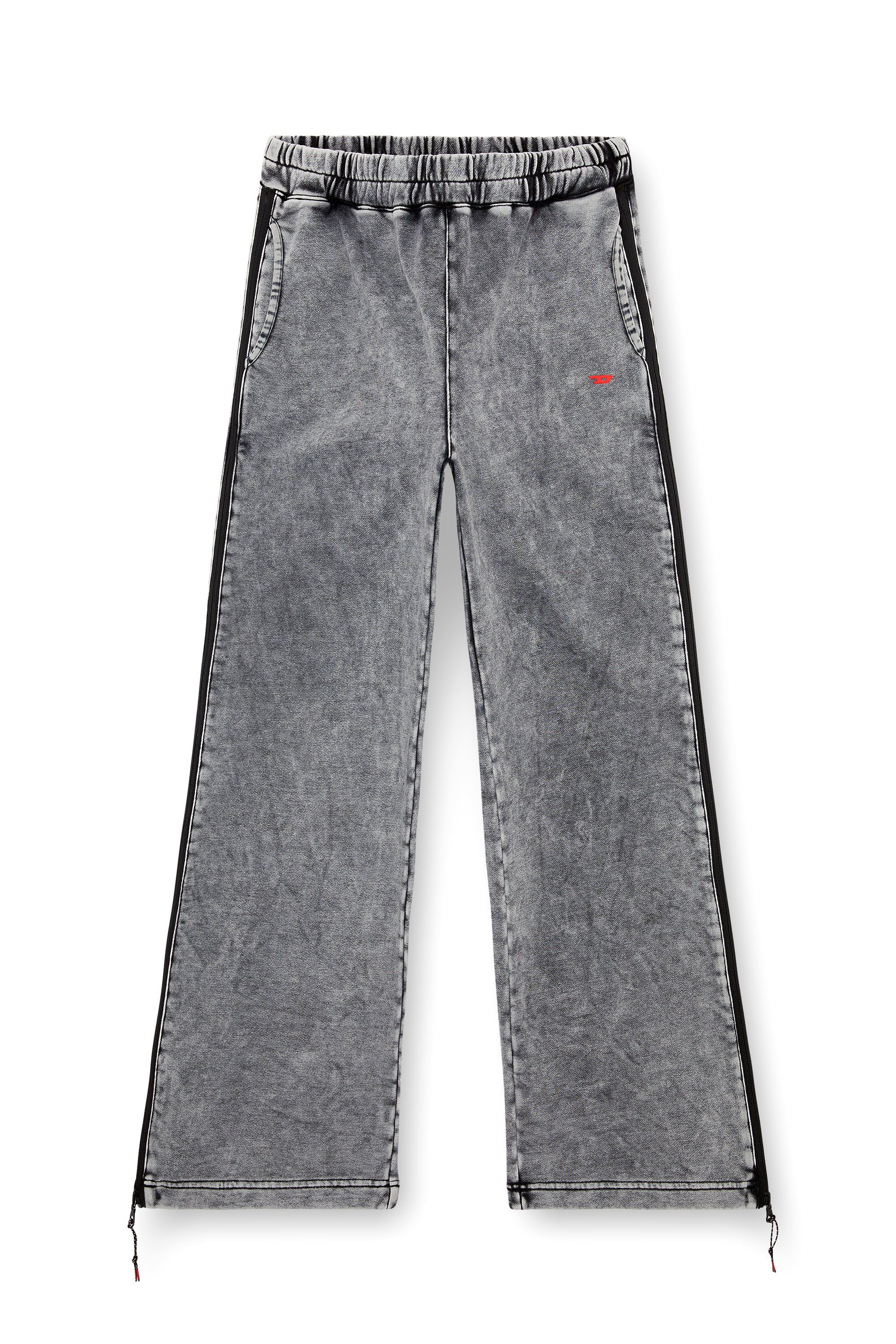 Diesel - AWSB-DELANEY-HT51, Woman's Faded track pants with zip sides in Grey - 3