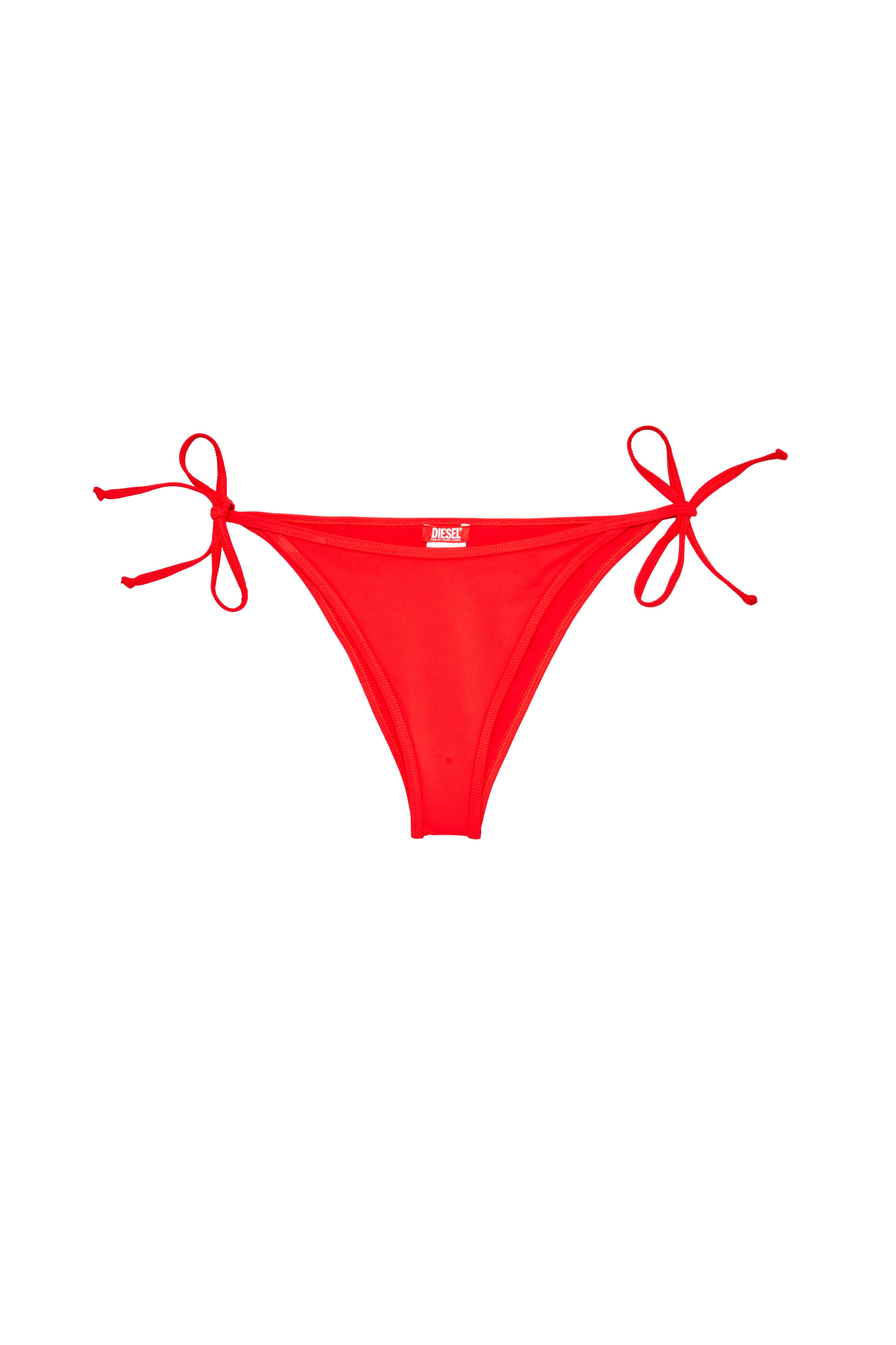 Diesel - BRAZILIAN-D-CORE, Woman's Tie-side bikini bottoms with logo back in Red - 4