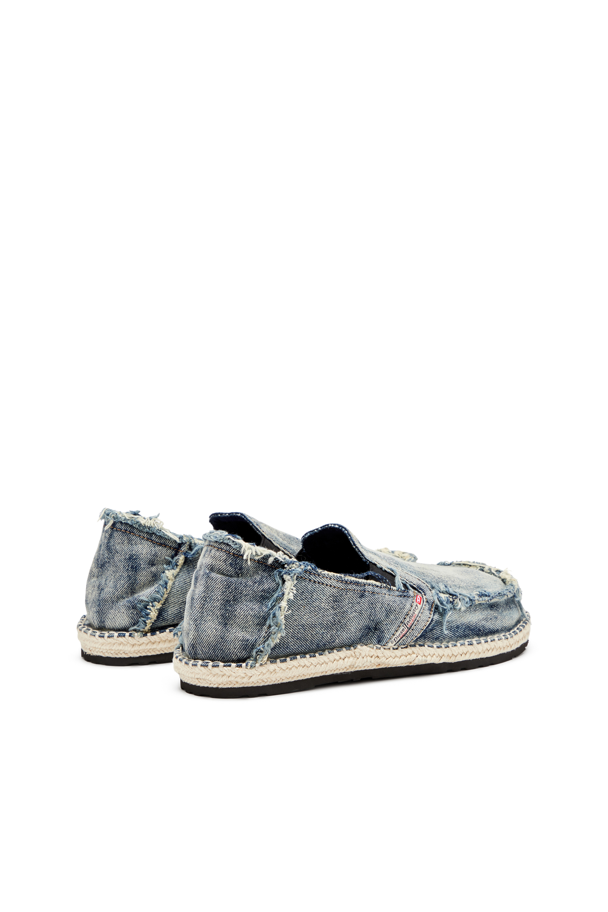 Diesel - D-LUKAS ESP, Man's Espadrille loafers in distressed denim in Light Blue - 3