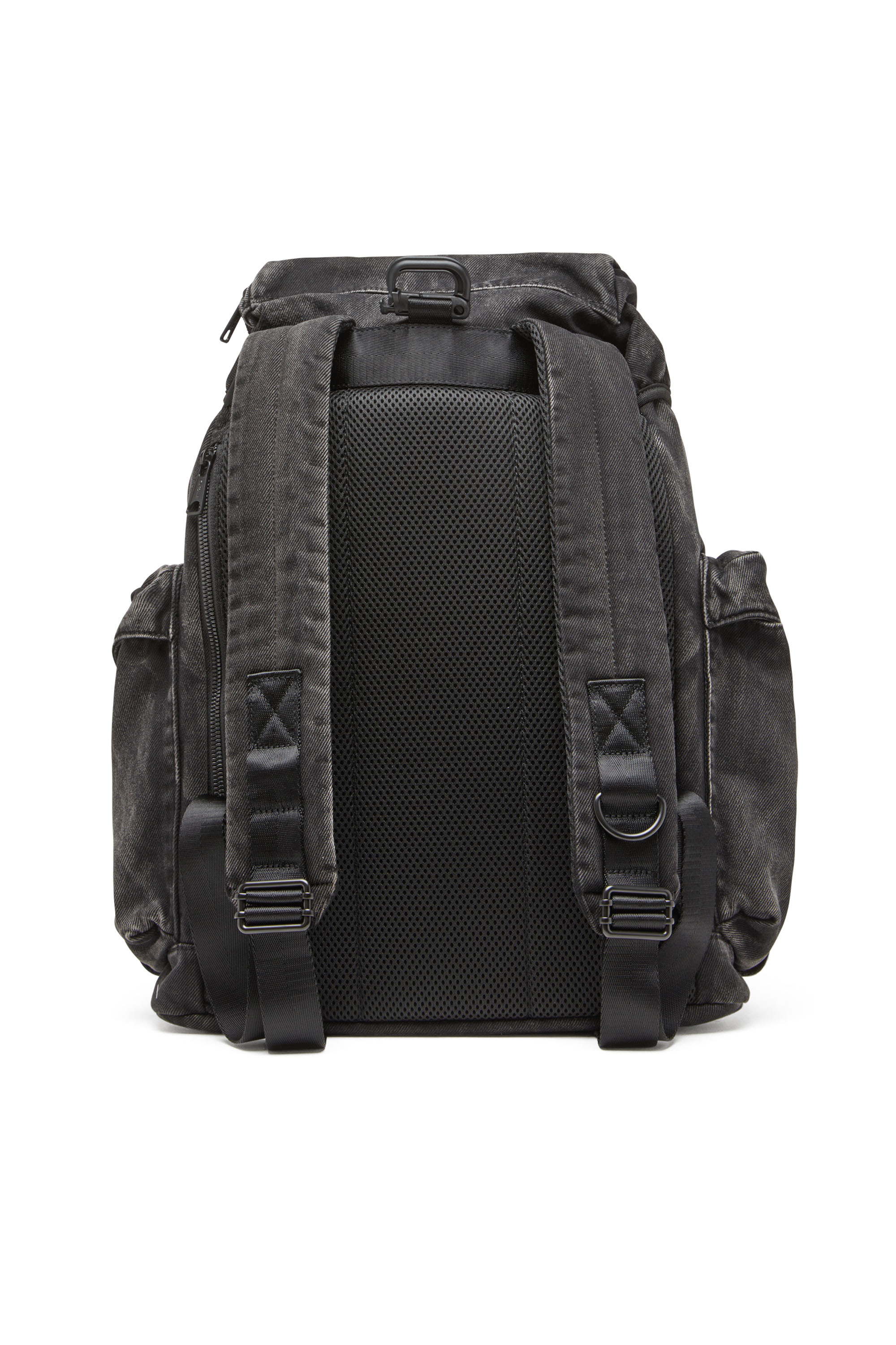 Diesel - UTLT BACKPACK, Man's Utlt Backpack-Utility backpack in cloudy-effect denim in Black - 2