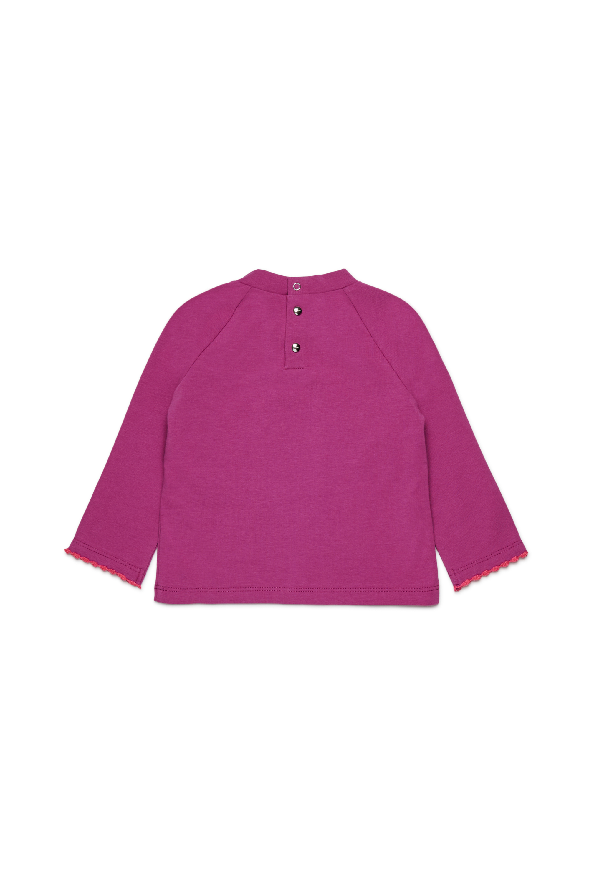 Diesel - TRESPYB, Woman's Cotton T-shirt with embroidered logo in Violet - 2