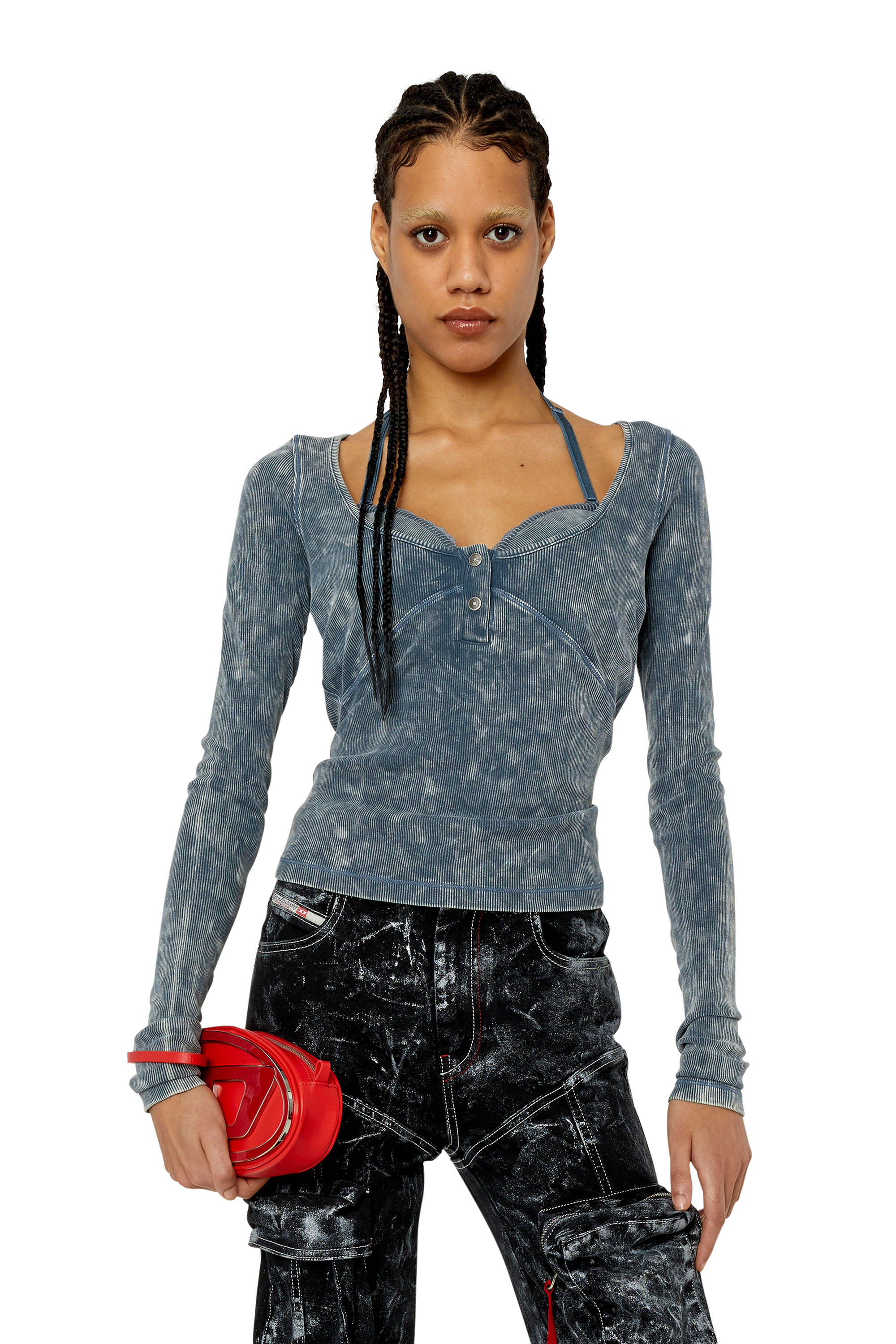 Diesel - T-ANALIE, Blue - Image 1
