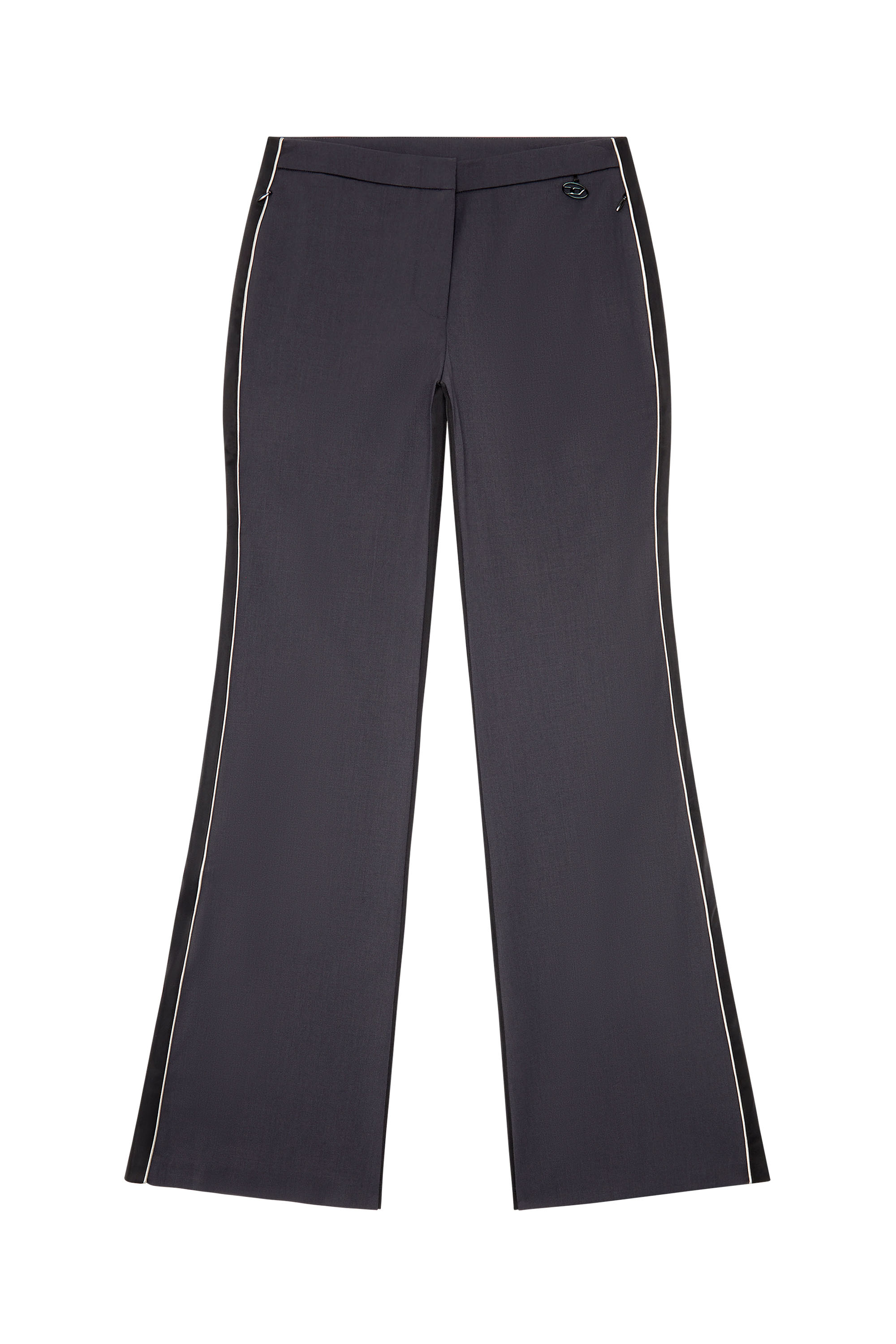 Diesel - P-FORTY, Woman Flared pants in wool blend and double knit in Multicolor - Image 4