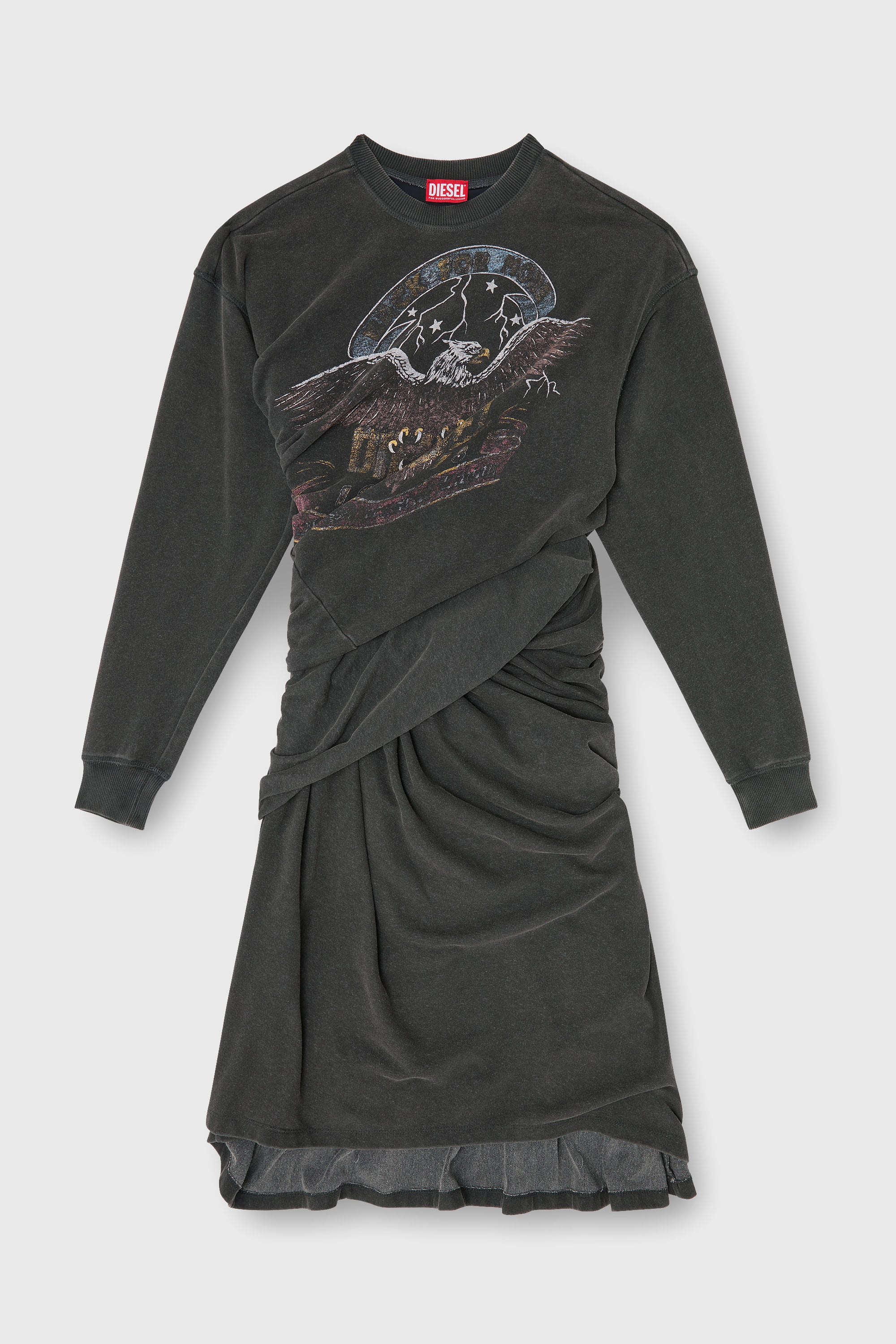 Diesel - D-NENCY, Woman's Sweatshirt dress with concert graphics in null - 2