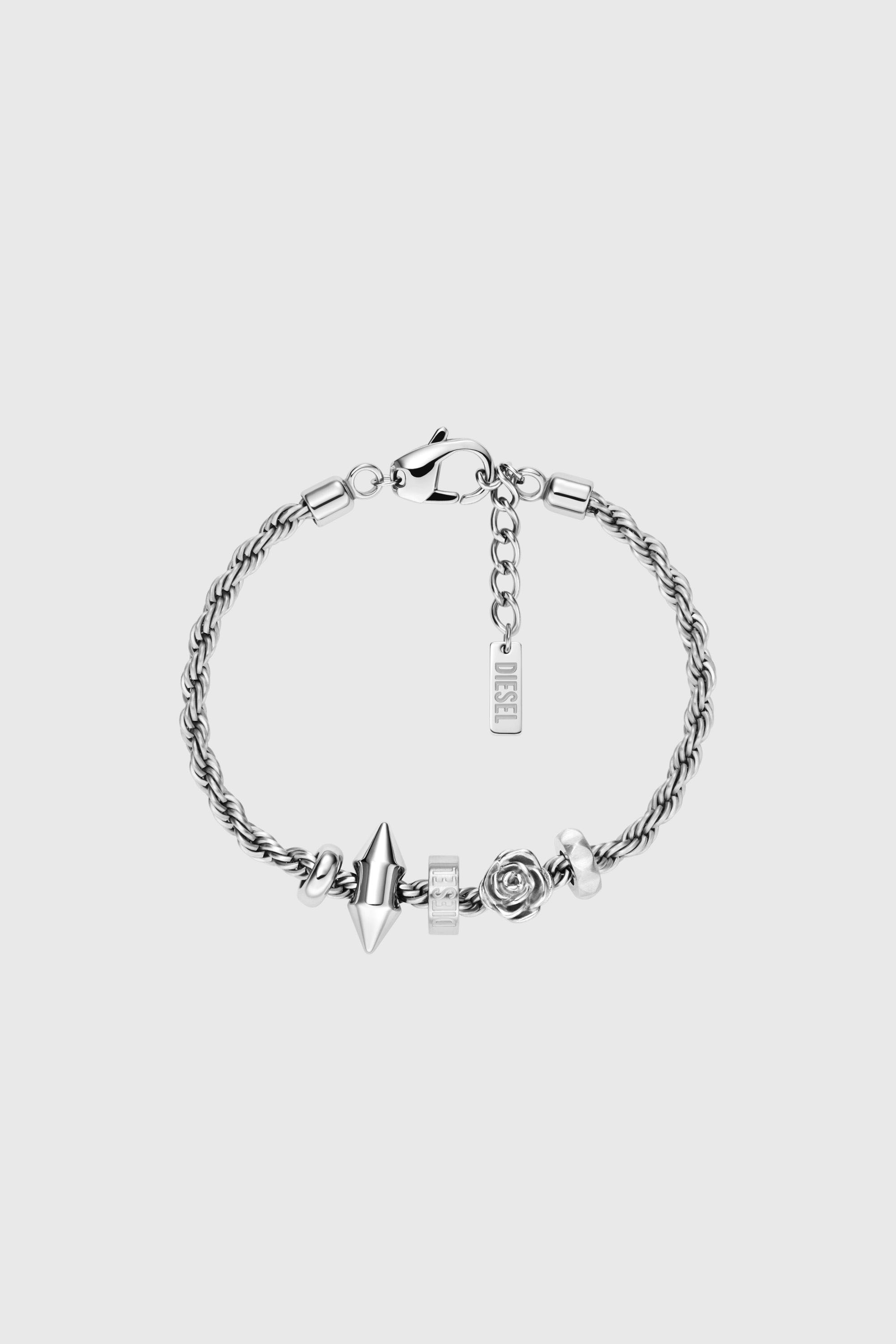 Diesel - DX1622040 JEWELLERY, Unisex's Stainless steel charm bracelet in Silver - 1