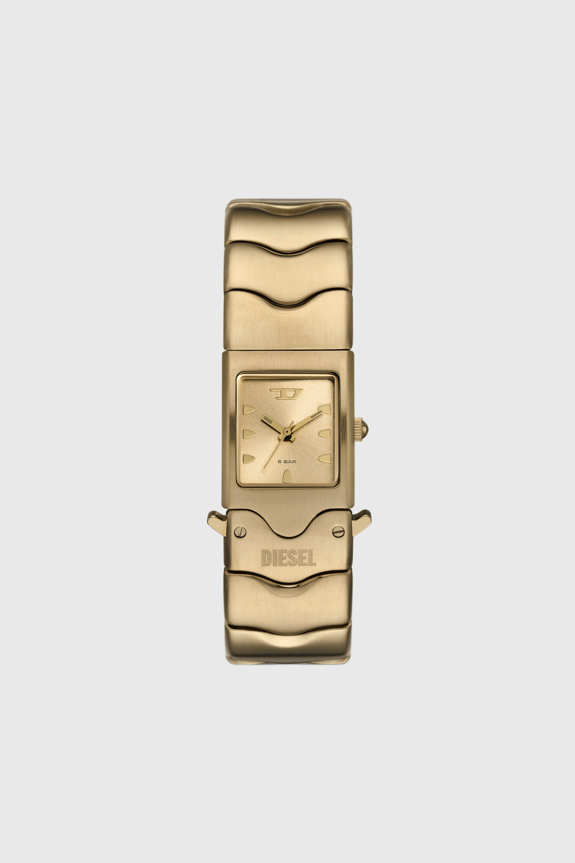 Diesel - DZ2223, Unisex's Diesel Closer Three-Hand Gold-Tone Stainless Steel Watch in Gold - 1