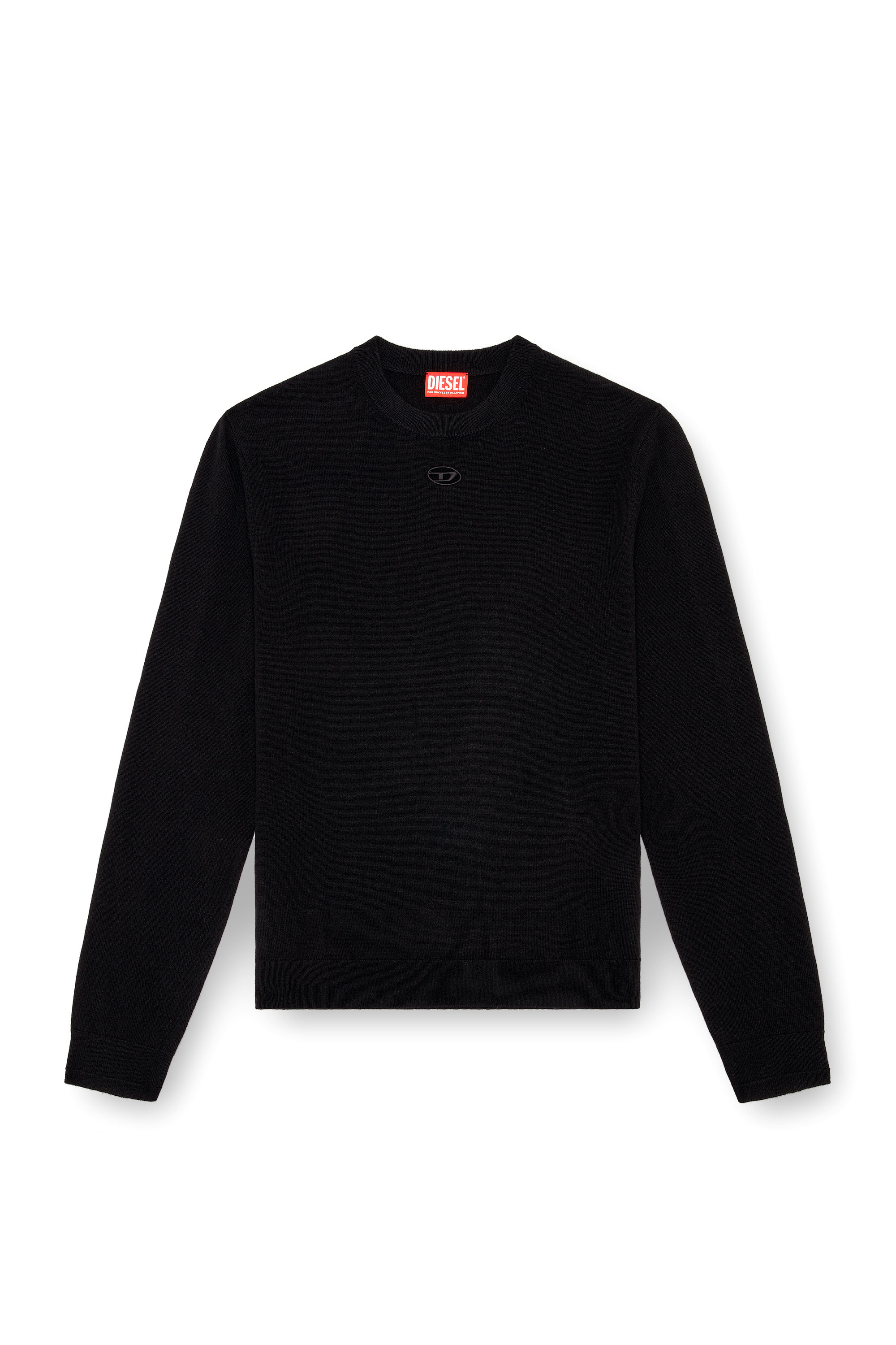 Diesel - K-VIERI, Man's Wool and cashmere jumper in Black - 2