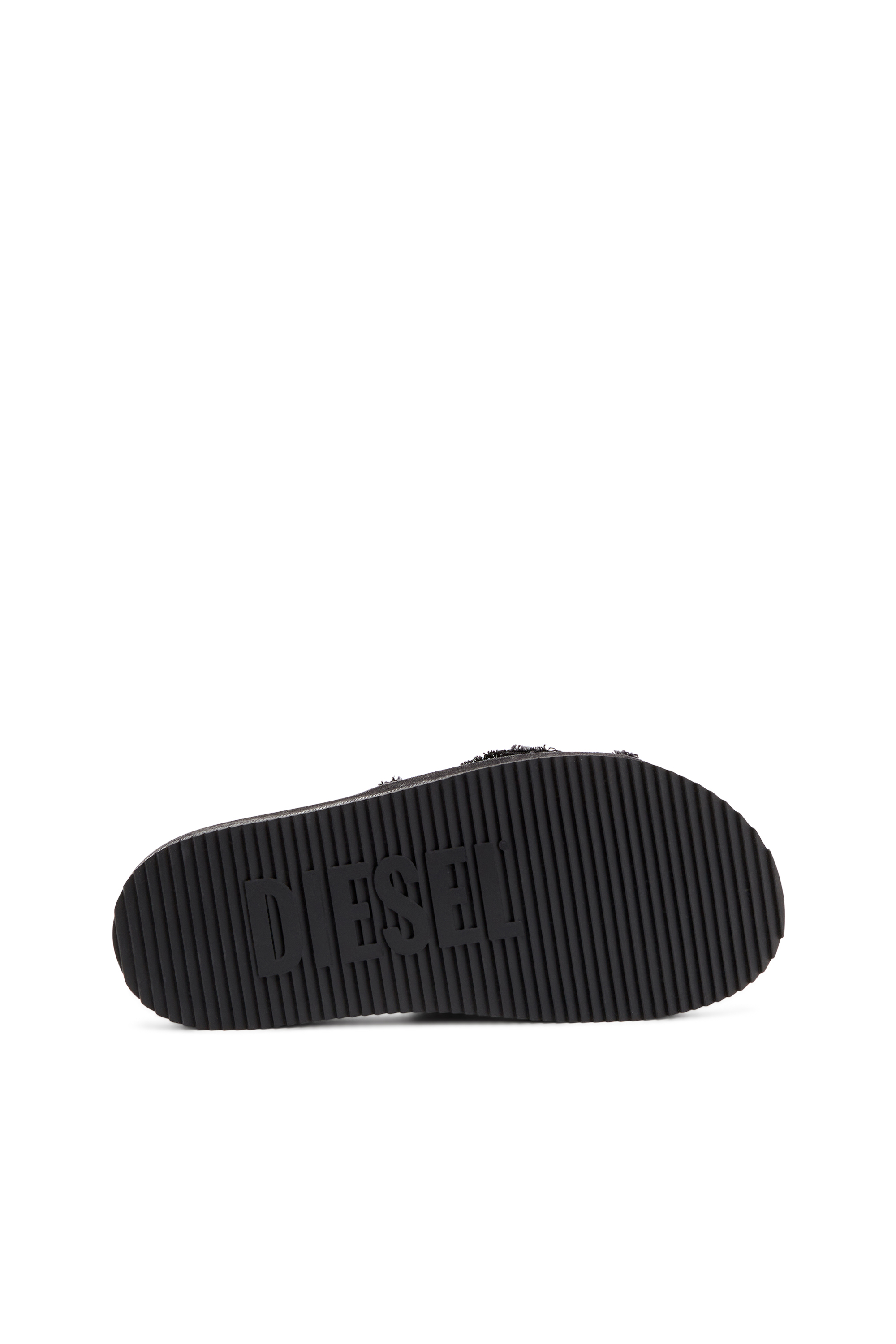 SA-SLIDE D OVAL, Black Diesel - SA-SLIDE D OVAL, Unisex's Sa-Slide D-Distressed denim slides in Black - 5