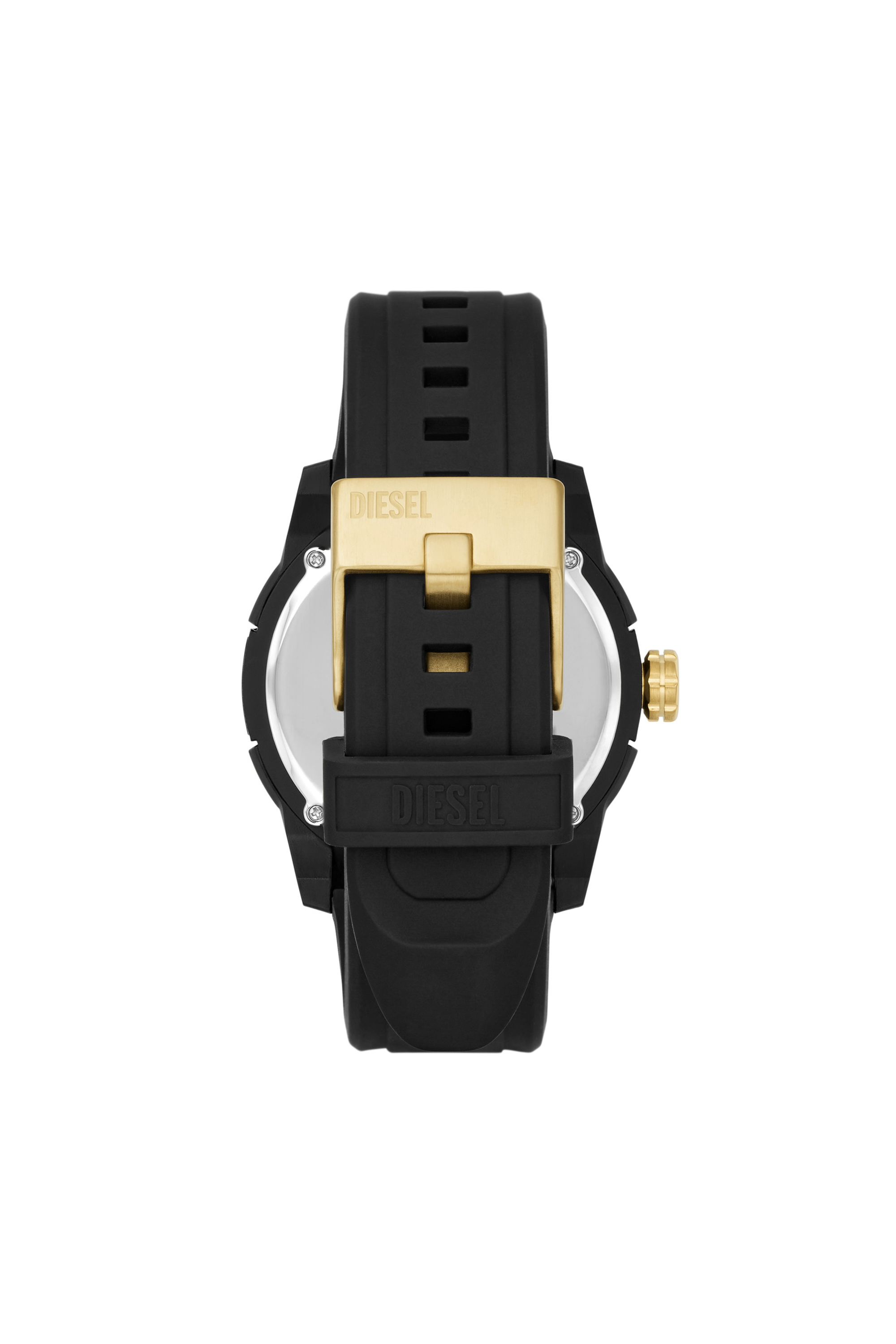 Diesel - DZ1997, Unisex's Double Up Black Silicone Watch in Black - 2
