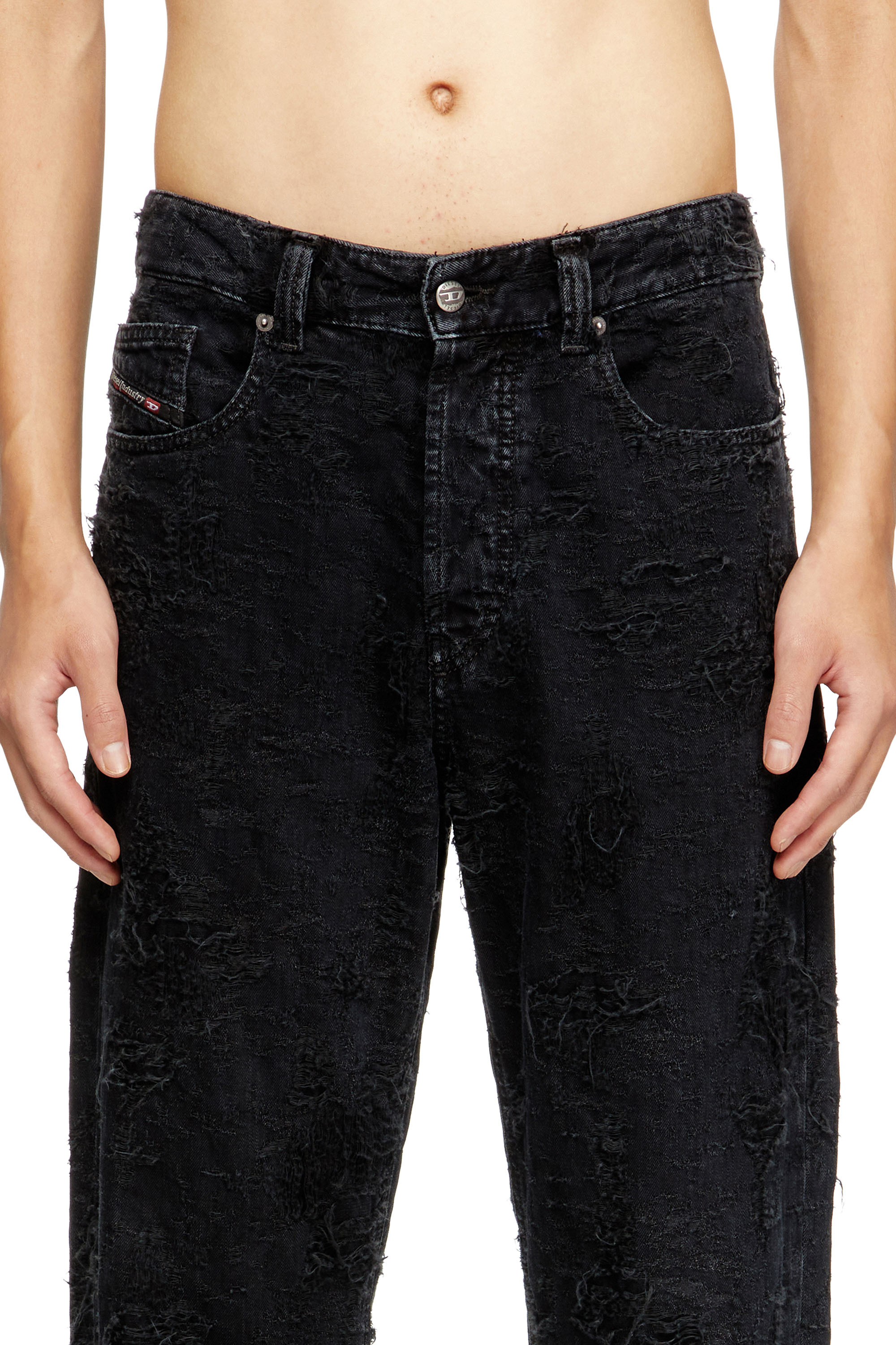 Diesel - Man's Regular Jeans 2024 D-Macs 007BW, Black/Dark grey - 4