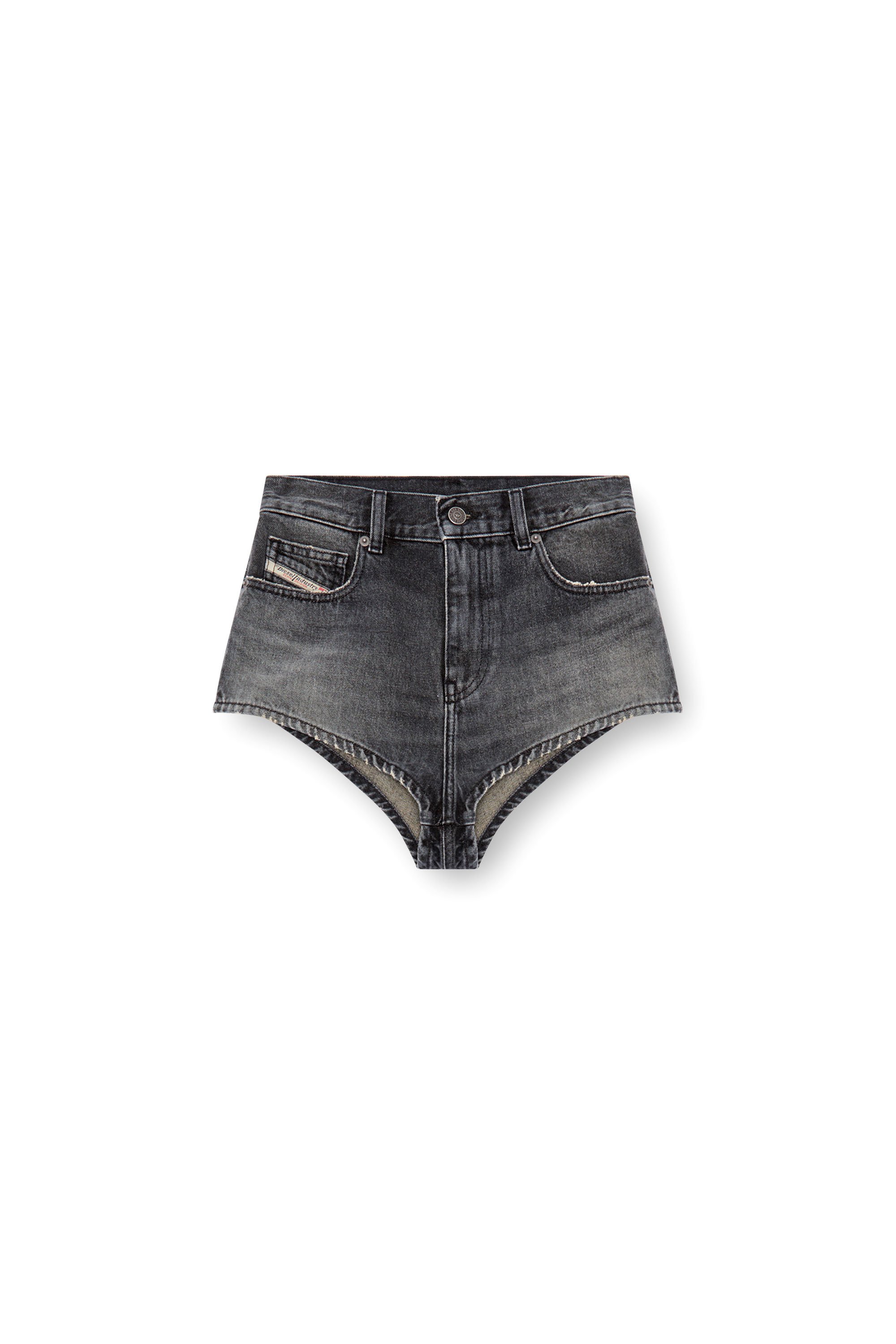 Diesel - DE-LUNAR, Woman's Hotpants in denim in Black - 5