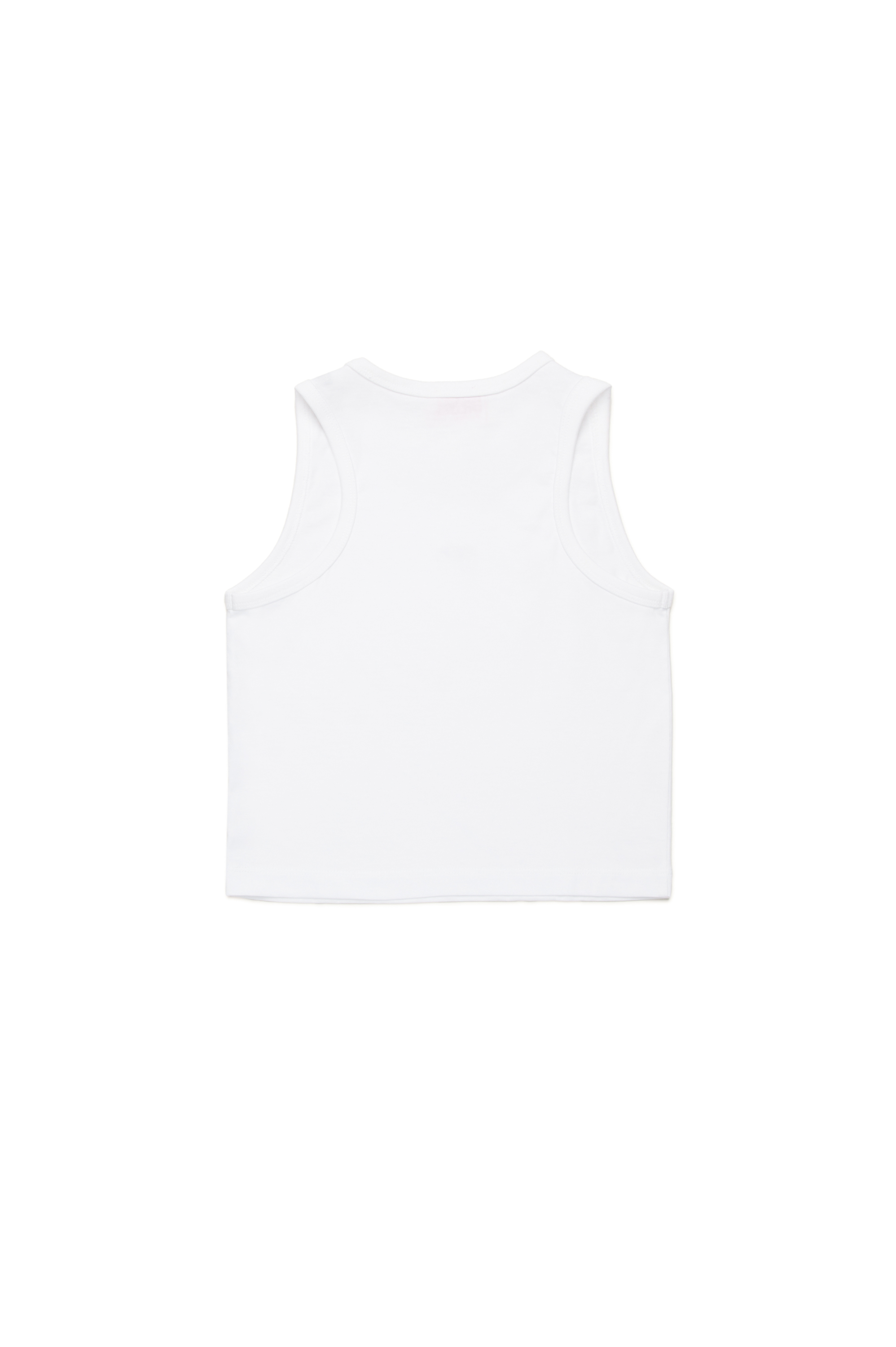 Diesel - TASPYRD, Woman's Tank top with D logo patch in White - 2