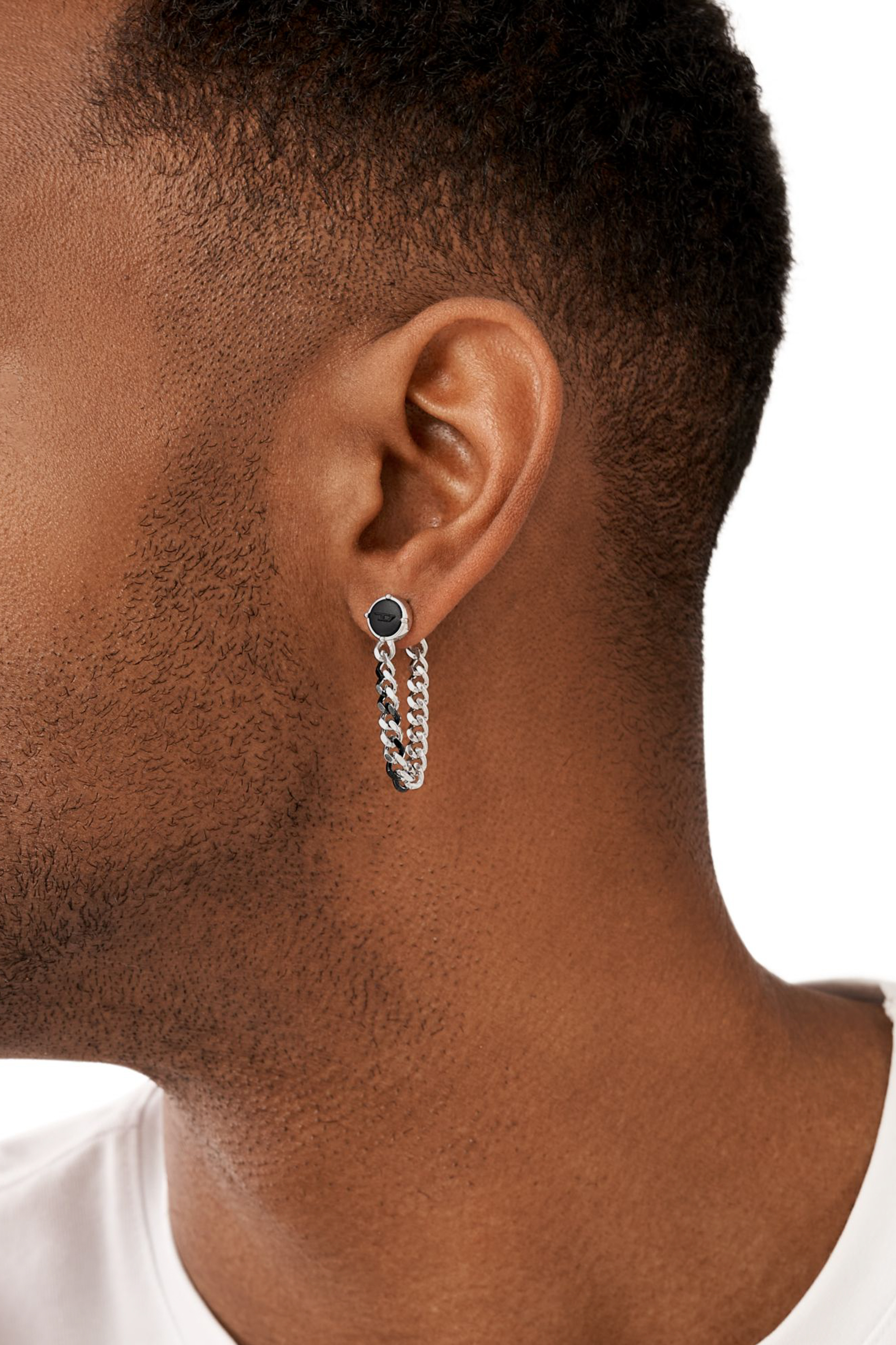 Diesel - DX1500, Man Stainless steel stud earring in Silver - Image 3