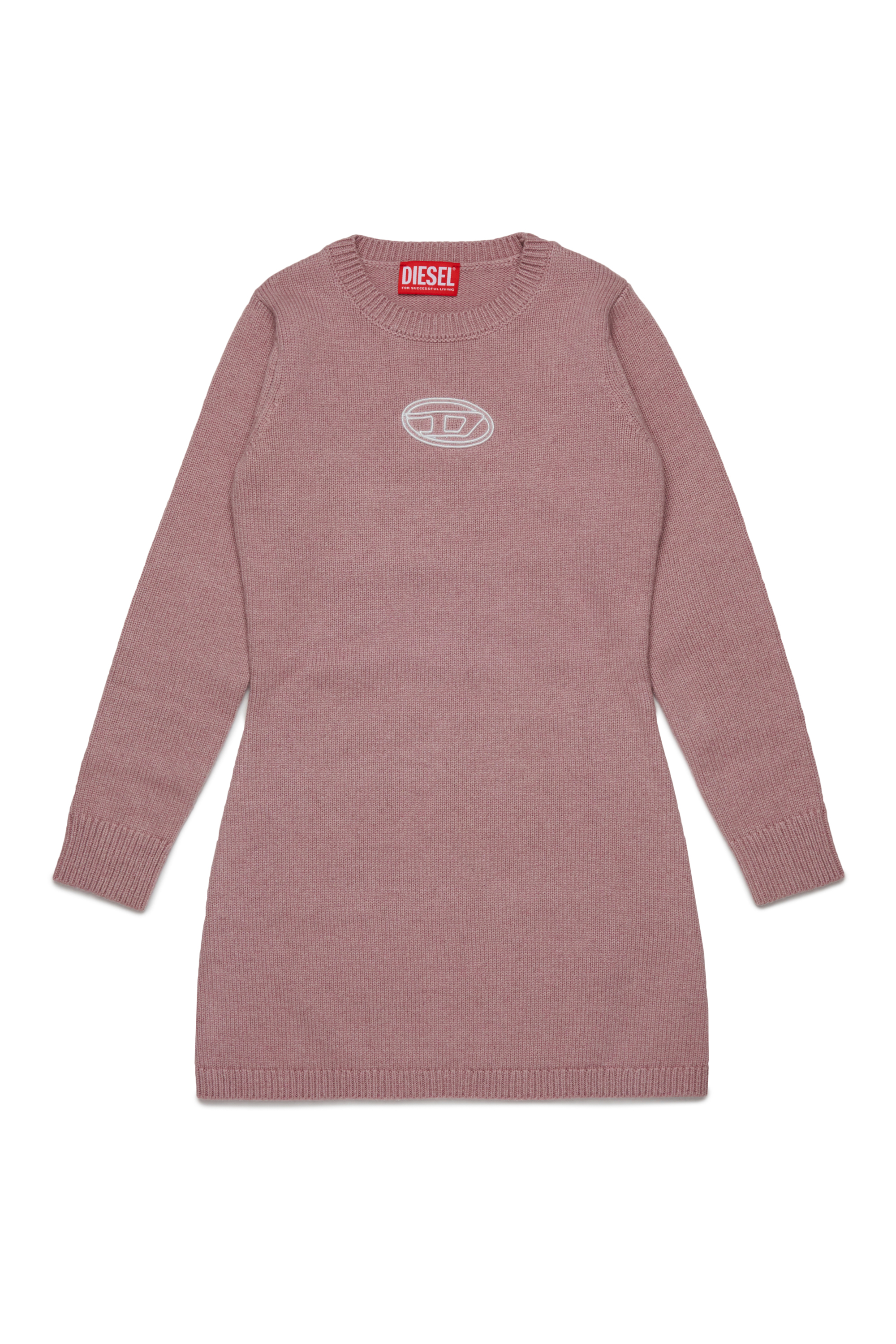 Diesel - DIRMY, Woman's Wool blend dress with embroidered logo in Pink - 1