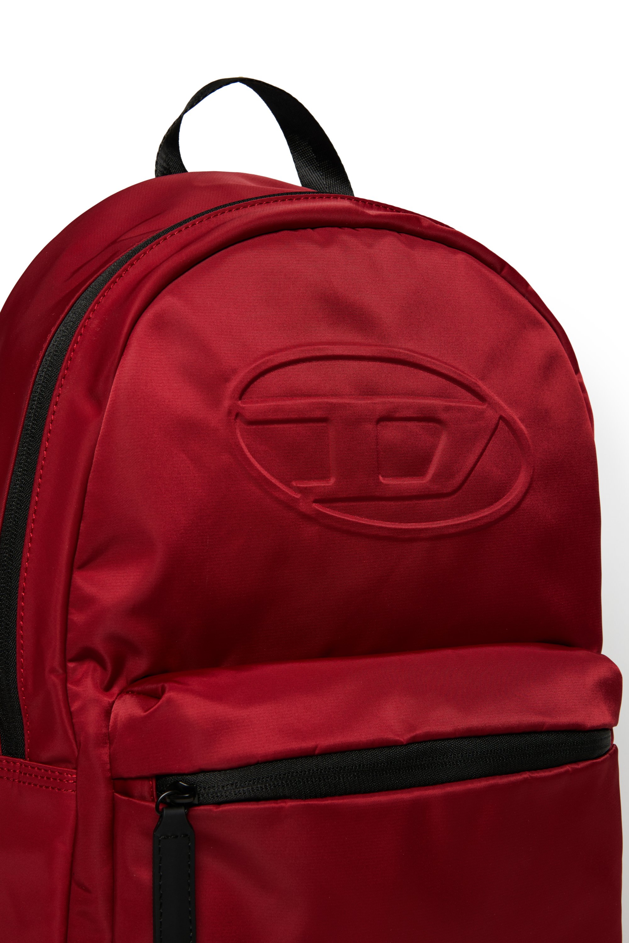 Diesel - WOVAL, Unisex's Nylon backpack with embossed Oval D in Red - 4