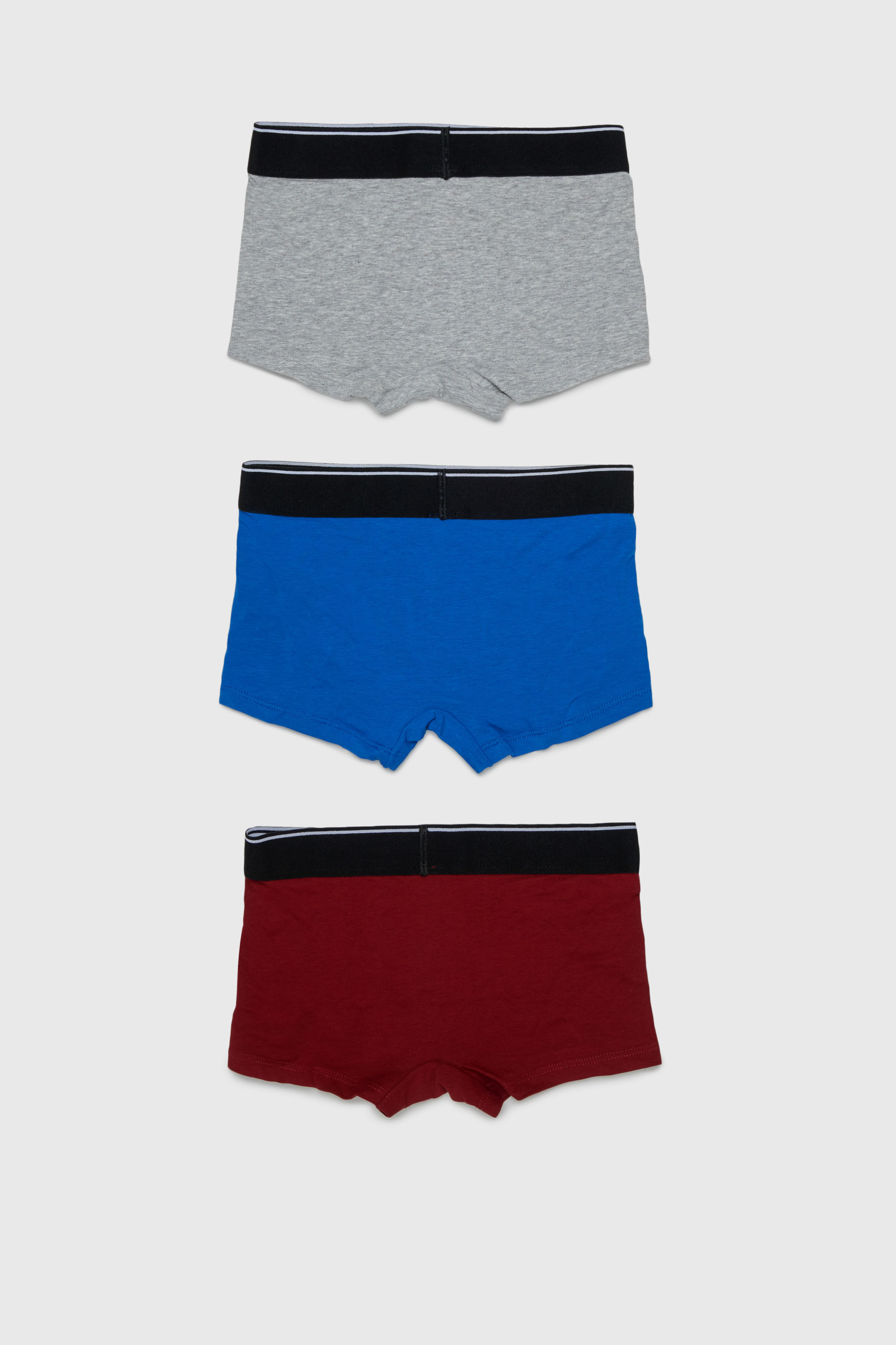 Diesel - UM-UGINTRIPACK-DD, Man's 3-pack boxer briefs in stretch cotton in Grey/Red - 2