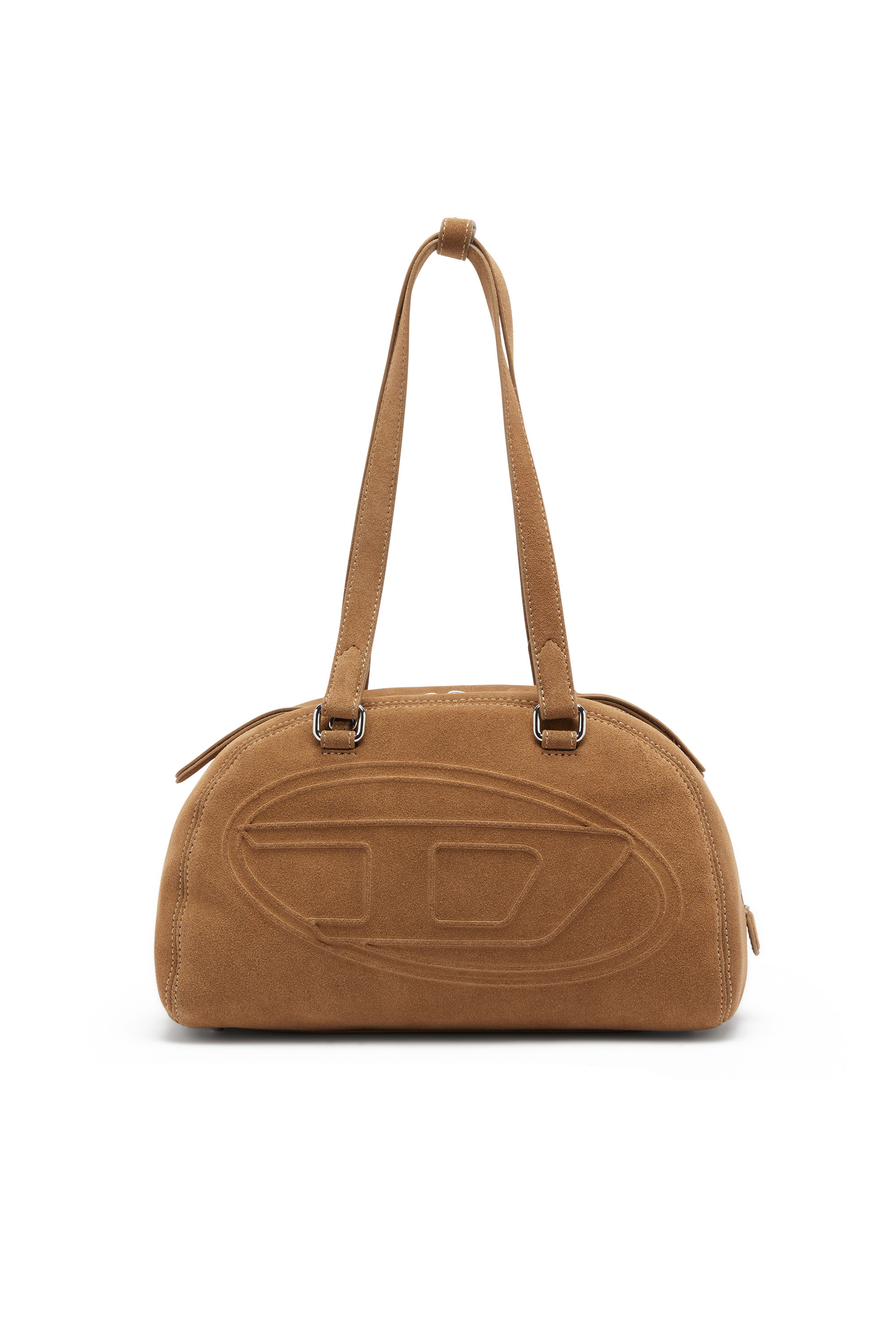 Diesel - 1DR DOME SHOULDER, Unisex's 1DR Dome-Suede shoulder bag with Oval D logo in Beige - 1
