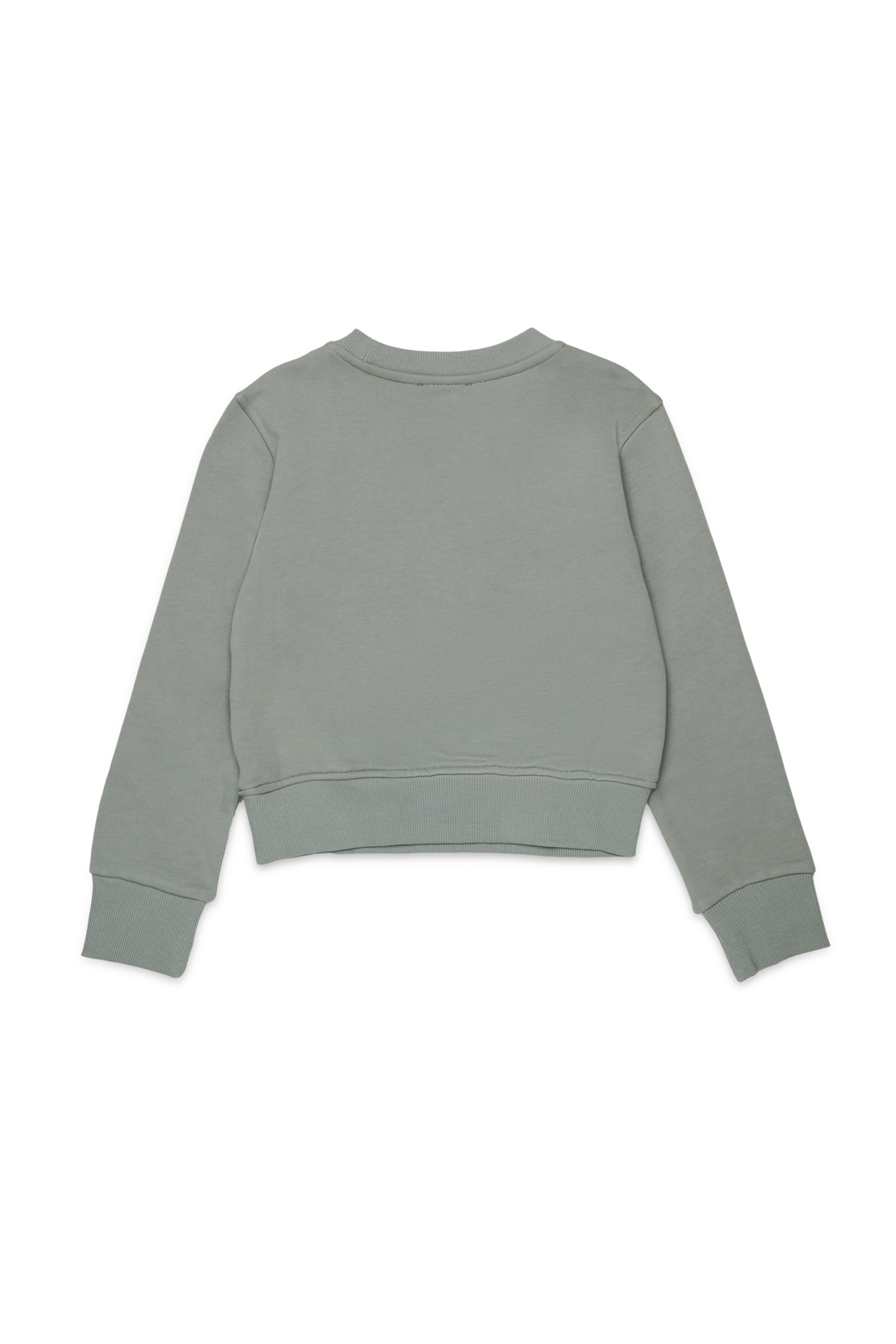 Diesel - SCRIPT, Woman's Cropped sweatshirt with script print in Grey - 2